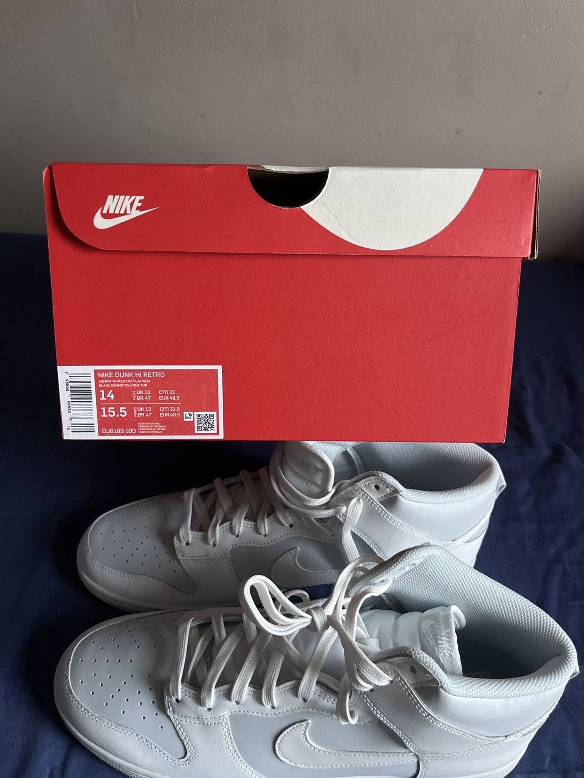 Nike Dunk high summit white Size US 14 / EU 47 - 1 Thumbnail