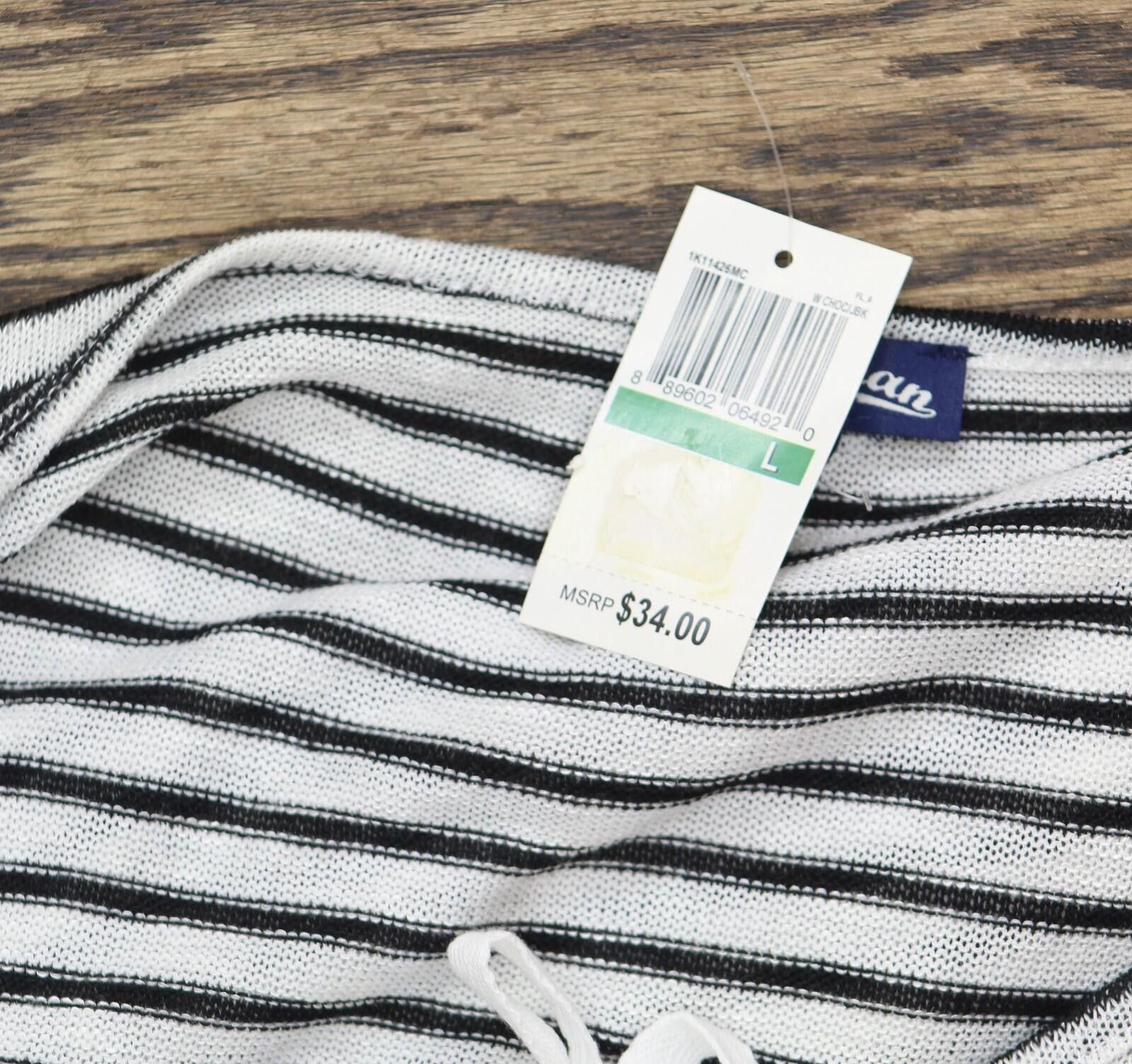 Other Nwt Freshman Striped Lace-up Knit Top Black White Stripe L Size L / US 10 / IT 46 - 3 Thumbnail