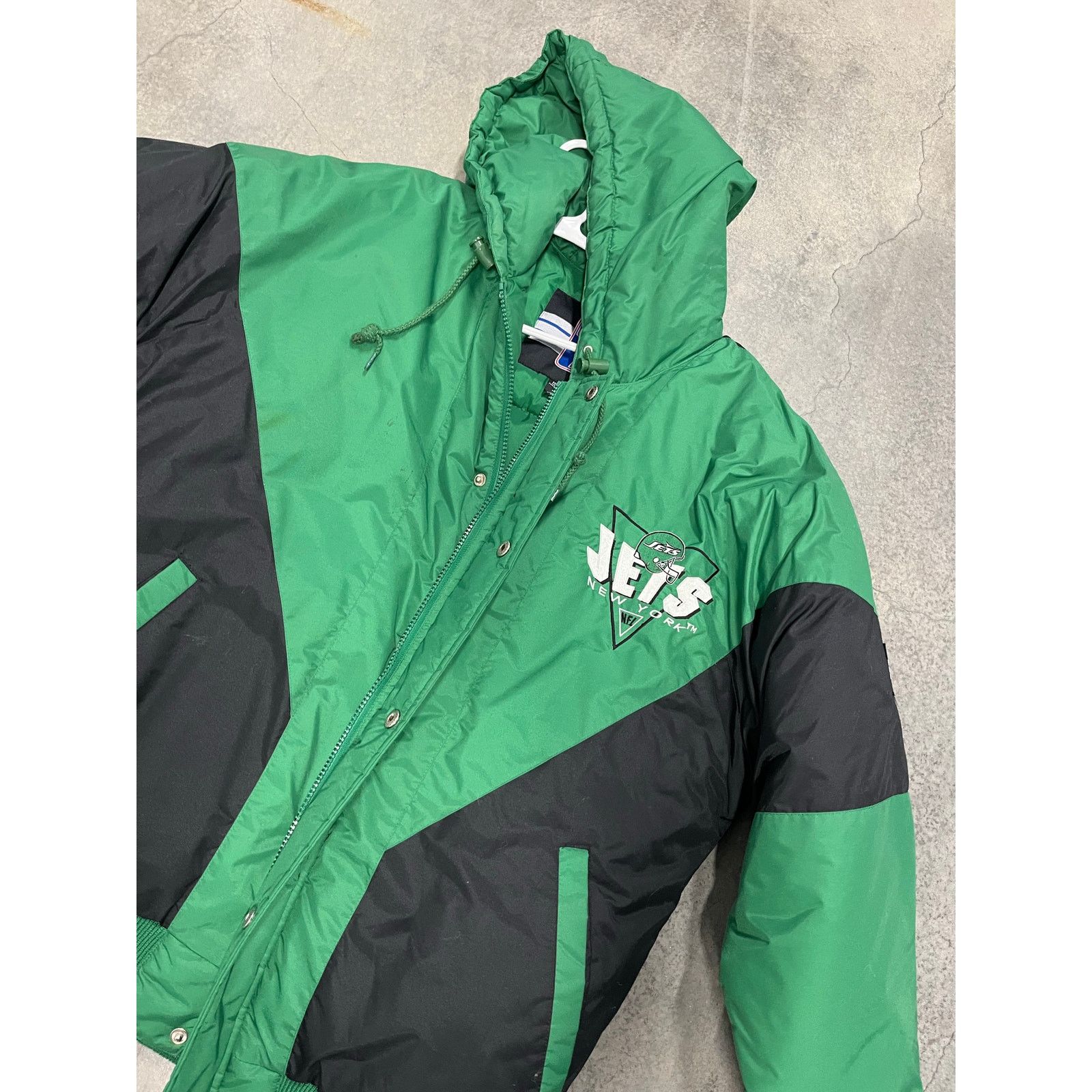 Logo 7 Vtg New York Jets Logo 7 Puffer Winter Jacket medium Size US M / EU 48-50 / 2 - 2 Thumbnail