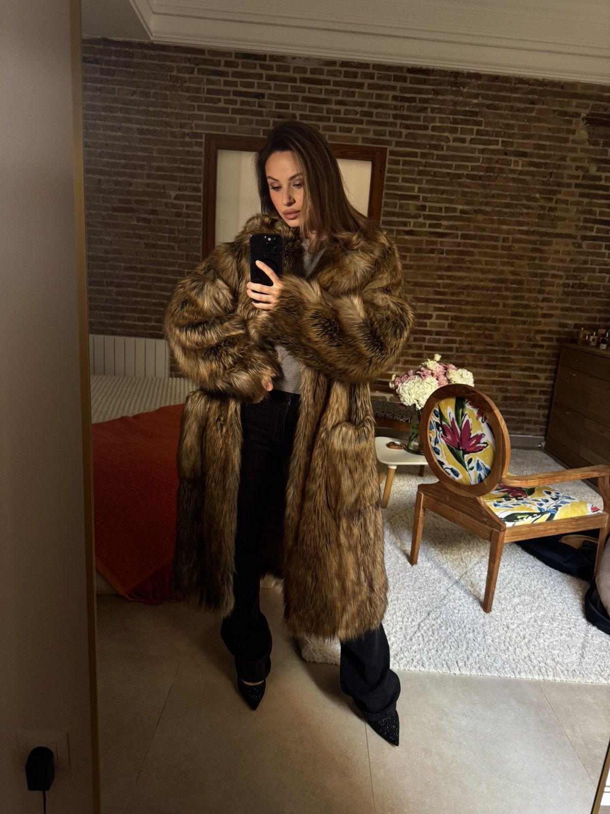 Frankie Shop The Frankie Shop Rella Faux Fur Coat Camel Size S / US 4 / IT 40 - 5 Thumbnail