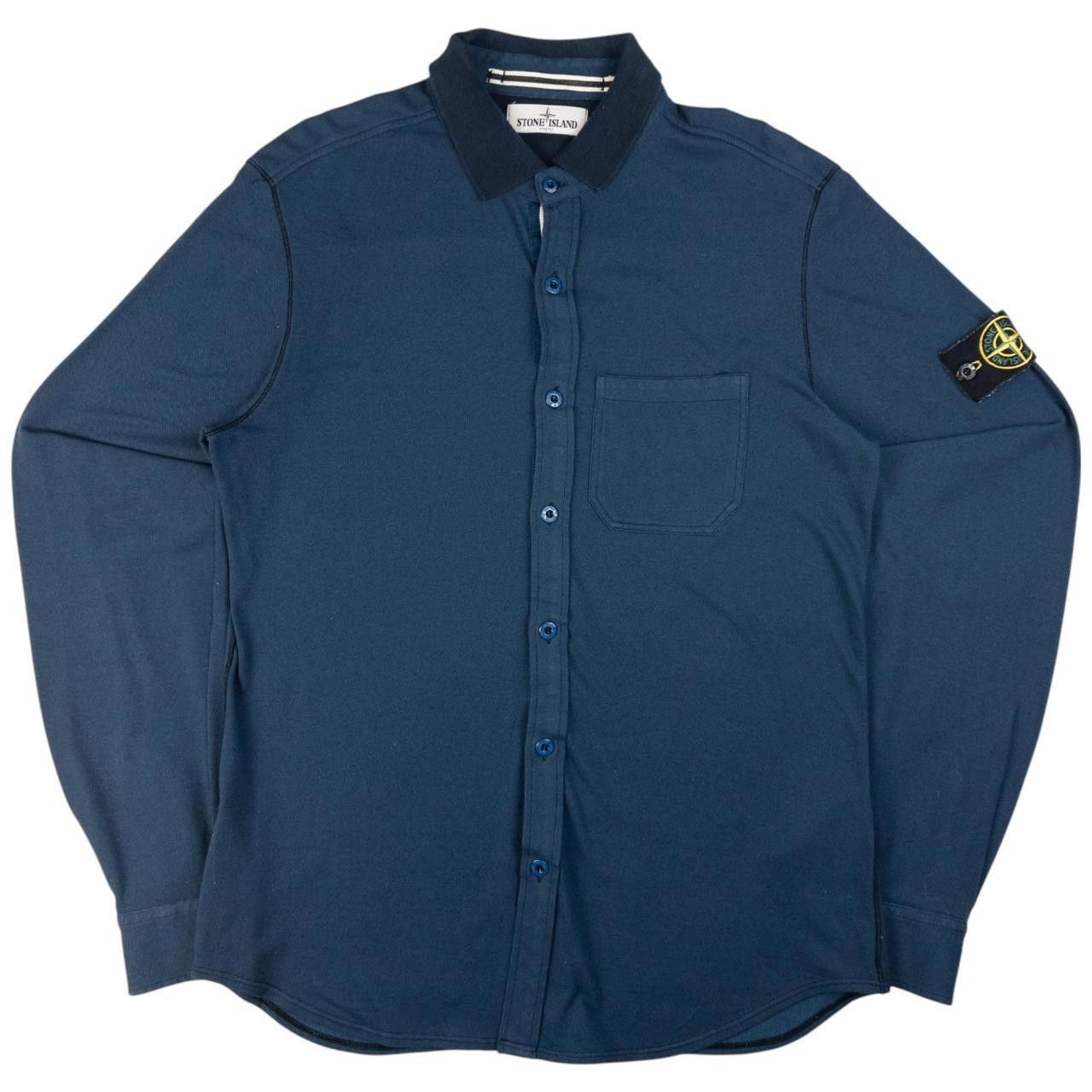 Stone Island Vintage Stone Island Long Sleeve Button Up Shirt Size M Size US M / EU 48-50 / 2 - 1 Thumbnail