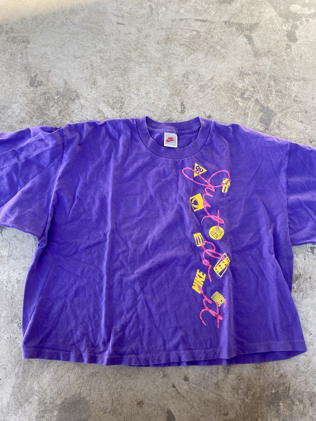 Nike ACG Nike Vintage Cropped Purple Tee ACG Size US XL / EU 56 / 4 - 1 Thumbnail