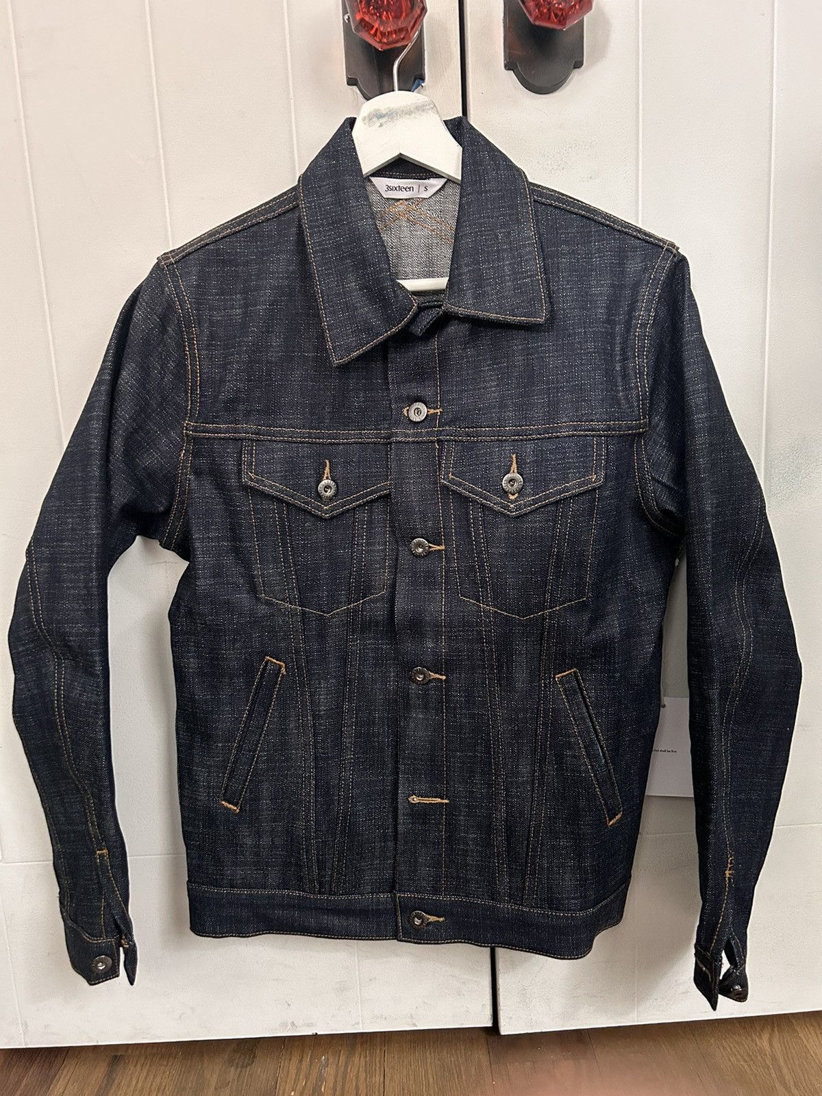 image of 3Sixteen Natural Indigo Type 3S Denim Jacket (Small), Men's