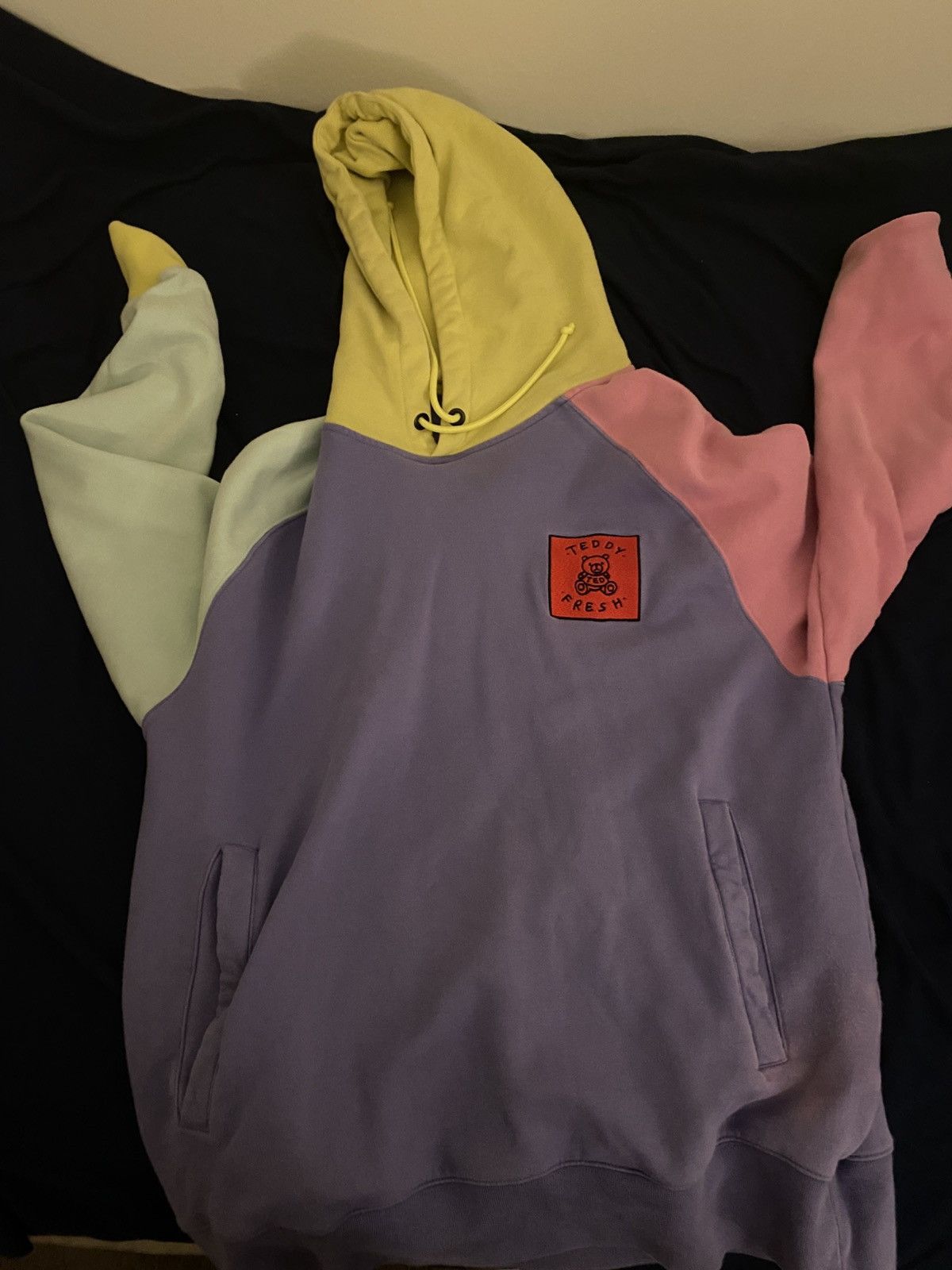 Teddy Fresh GREYSCALE COLOR BLOCK HOODIE Grailed