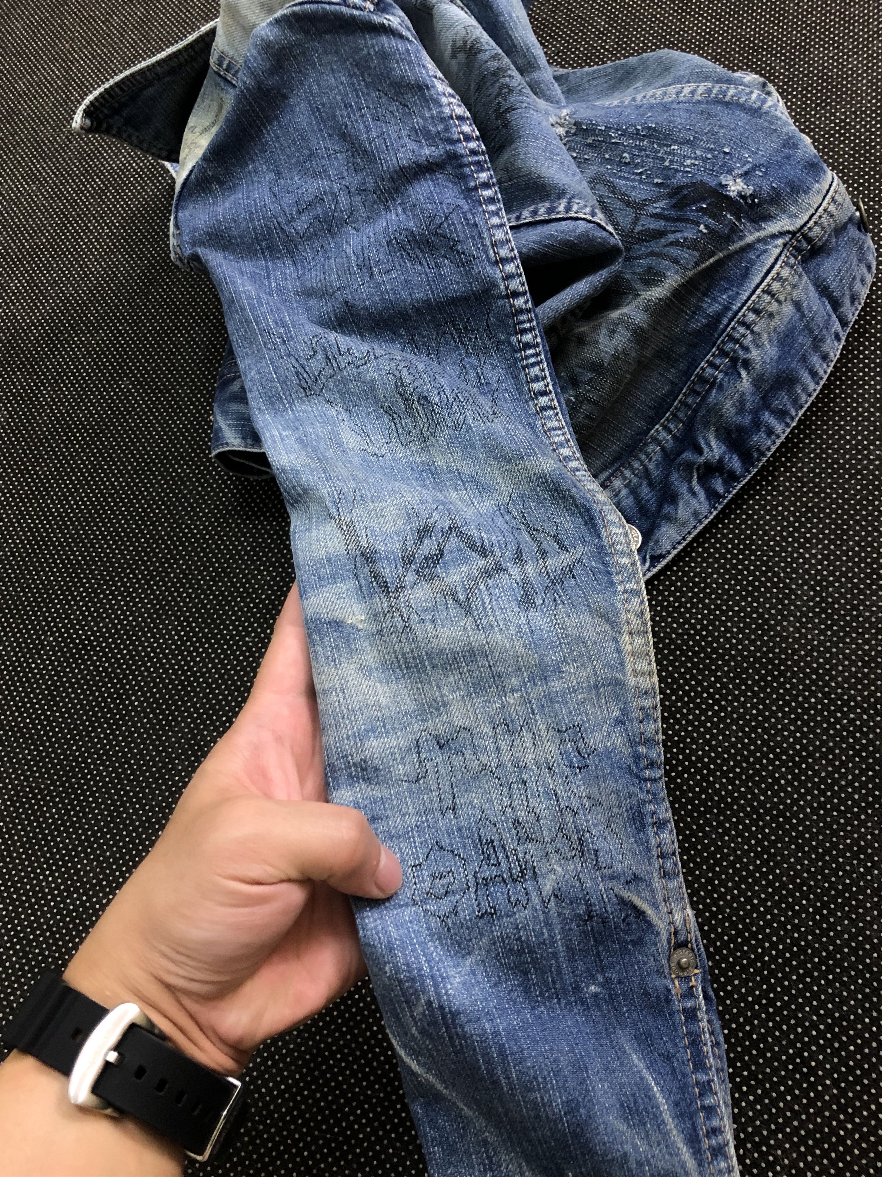 Hysteric Glamour RARE🔥90’S HYSTERIC KINKY JEANS TAKUYA KIMURA DENIM JACKET Size XXS / US 00 / IT 34 - 18 Thumbnail