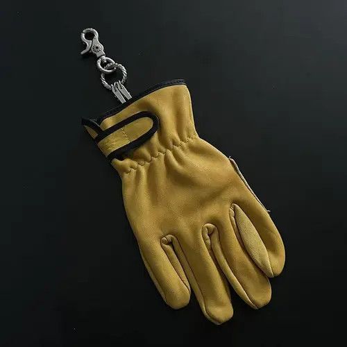 Jewelry Brown Leather Motorcycle Gloves Attachment for Pants Size ONE SIZE - 5 Thumbnail