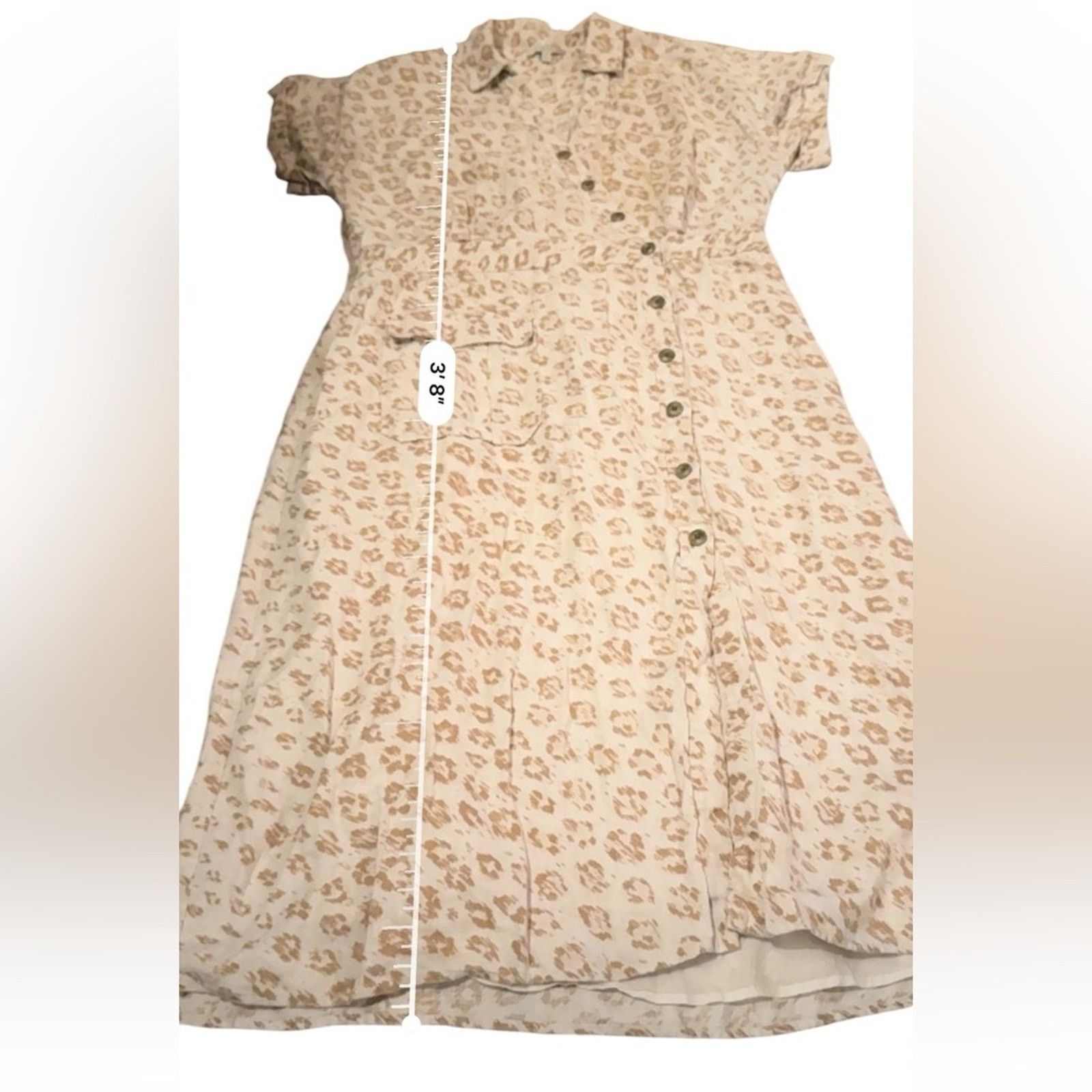 Joie Joie Coady 100% Linen Leopard Animal Print Midi Dress Sz L Size L / US 10 / IT 46 - 11 Thumbnail