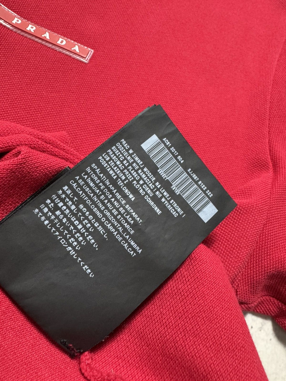 Prada Prada Red Tab Luxury Polo Shirt Size L Size US L / EU 52-54 / 3 - 11 Thumbnail