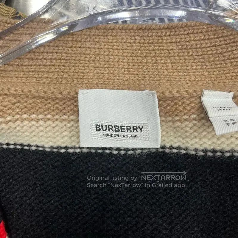 Burberry Burberry Color Block Cardigan for Women. Size XS / US 0-2 / IT 36-38 - 3 Thumbnail