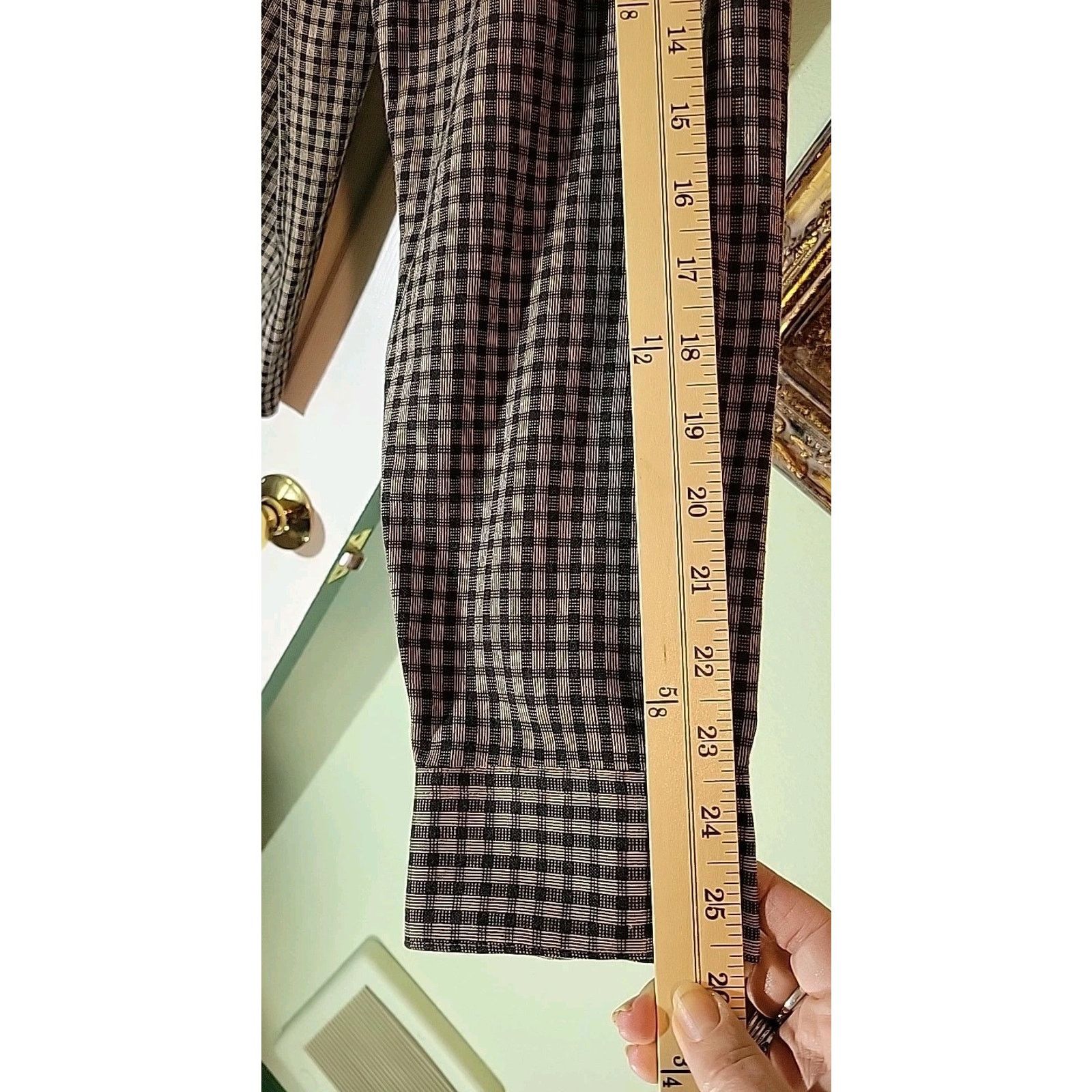 Brandini BRANDINI le collezioni Black Plaid Cotton LG Dress Shirt Size US L / EU 52-54 / 3 - 9 Thumbnail