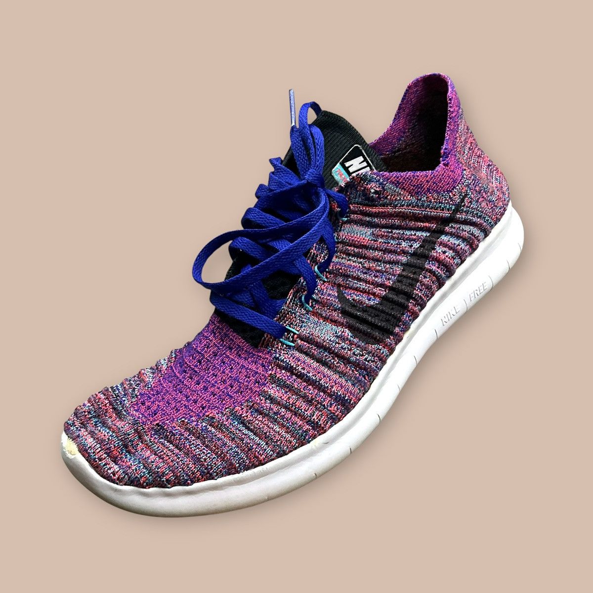 Nike Nike Free RN Flyknit "Concord Bright Crimson" Size US 9 / EU 42 - 13 Thumbnail
