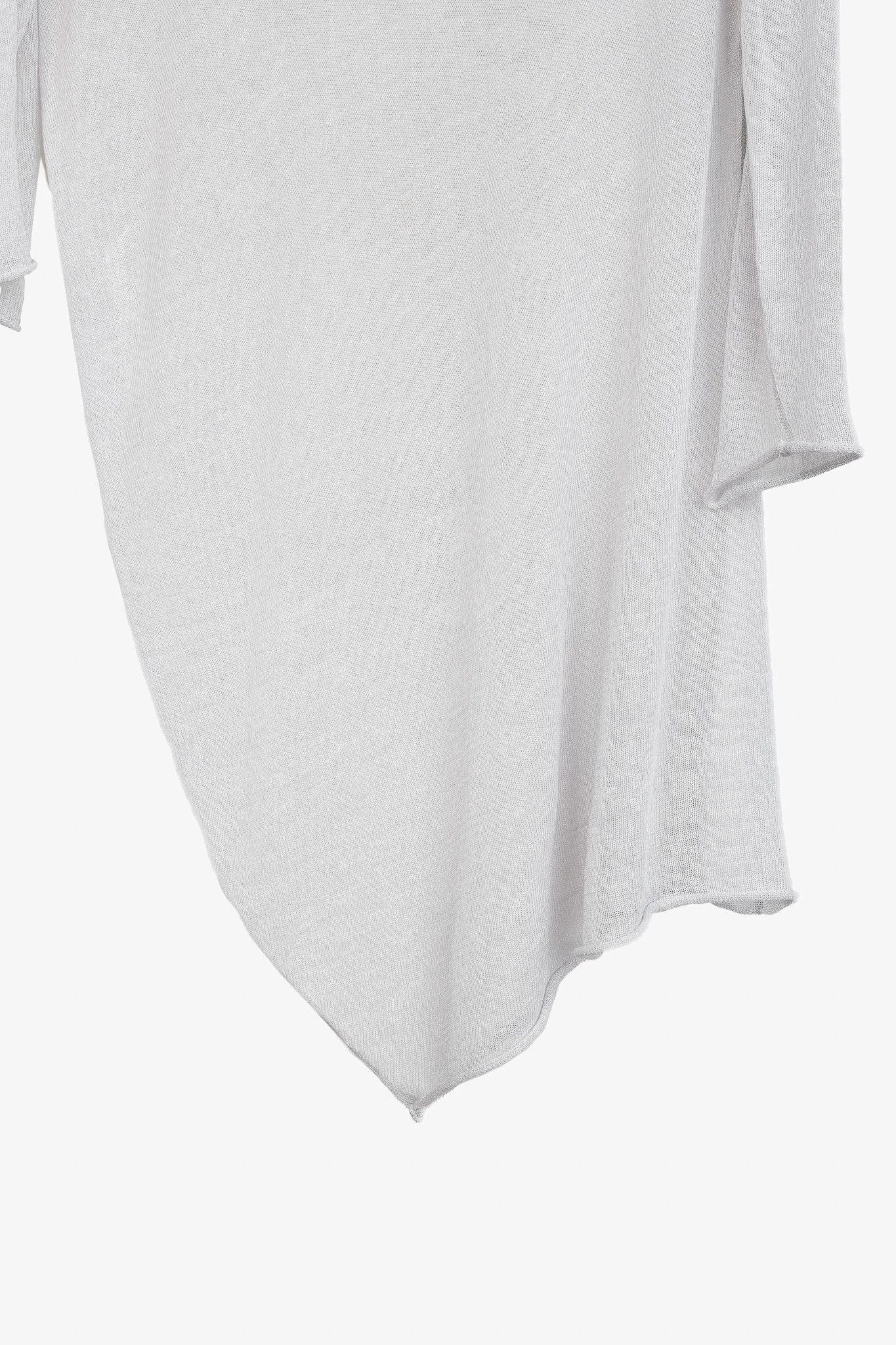 Annette Gortz Annette Gortz Light-Grey Mesh-Knit Asymmetrical Tunic Size M / US 6-8 / IT 42-44 - 5 Thumbnail
