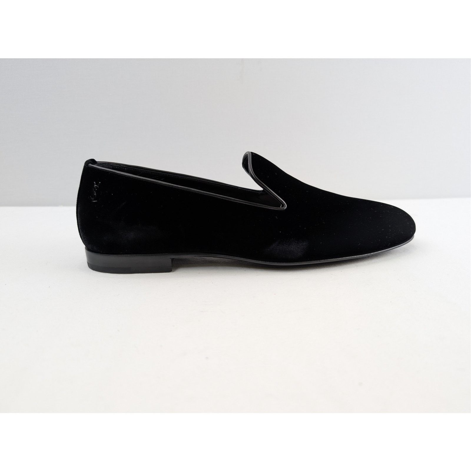 Saint Laurent Paris o1rshd1 velvet slip-on loafers shoe in Black Size US 8 / EU 41 - 4 Thumbnail