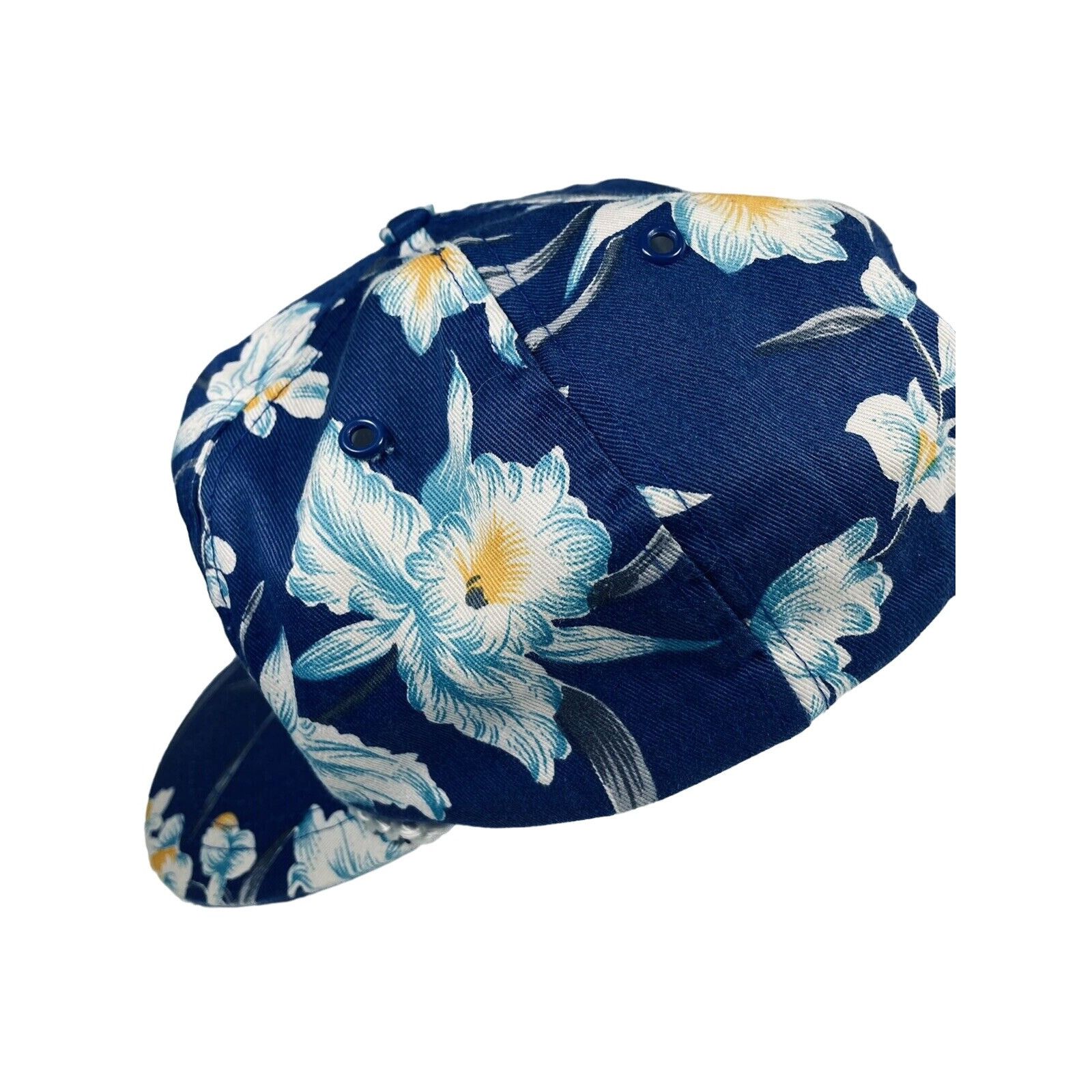 Vintage Park City San Sun Tropical Hawaiian Orchid Baseball Hat Blue Size ONE SIZE - 5 Thumbnail
