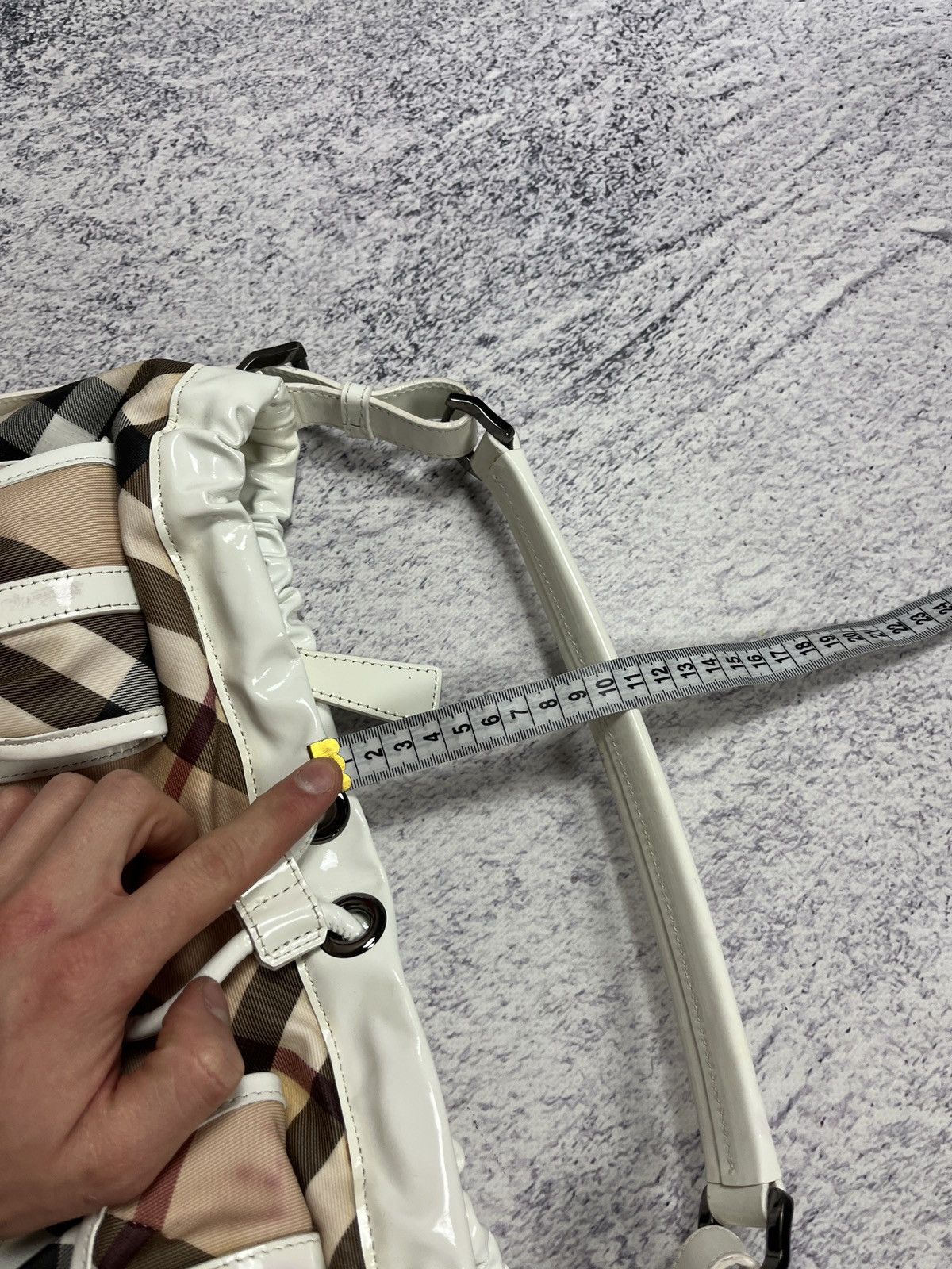 Burberry Burberry Nova Check Canvas Leather Shoulder Hand Bag Rare Size ONE SIZE - 20 Thumbnail