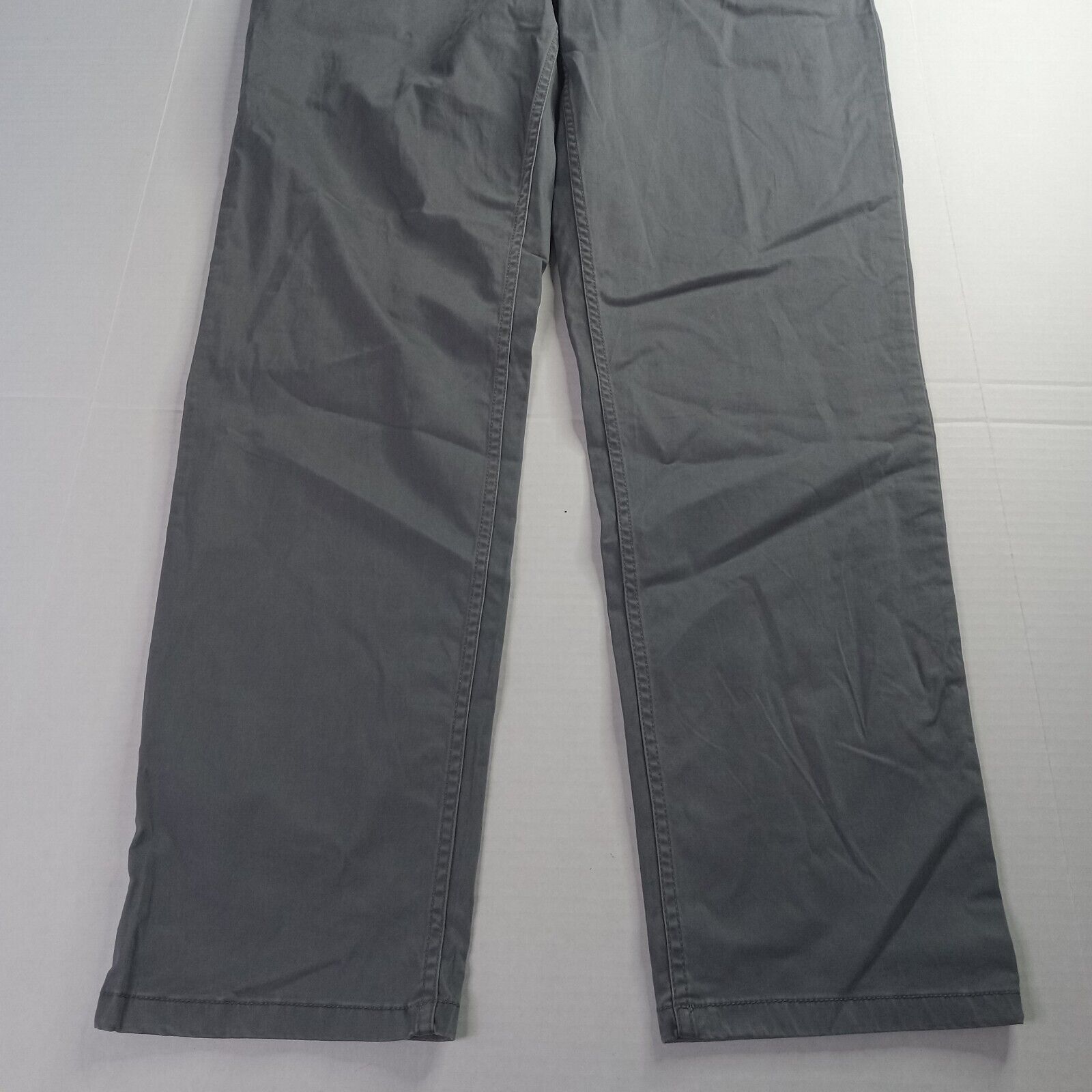 George George Chino Pants Mens Size 36x32 Gray Straight Leg Stretch Size US 36 / EU 52 - 2 Thumbnail