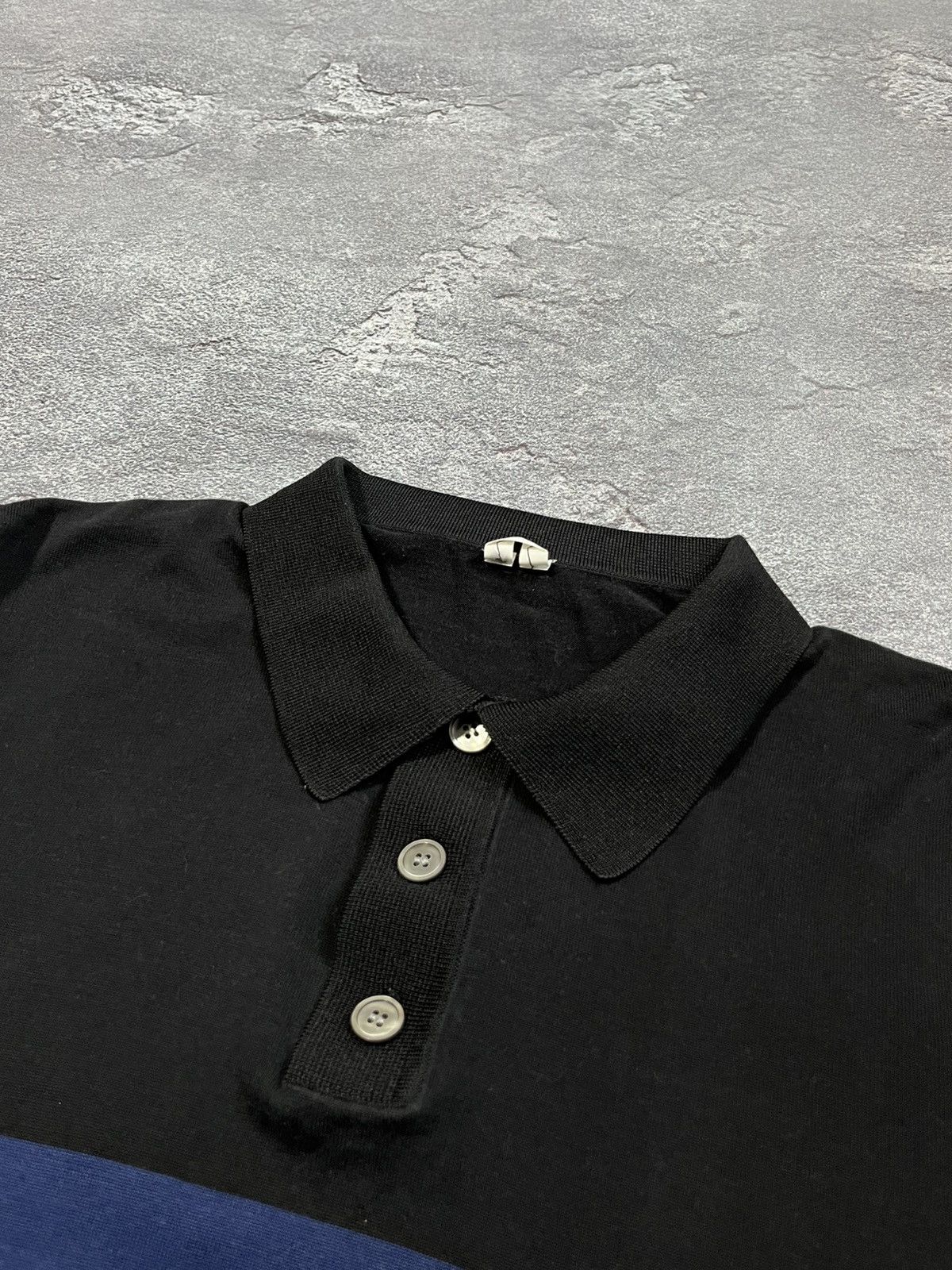Arket Arket Black/Blue Basic Lightweight Polo Shirt Size US M / EU 48-50 / 2 - 2 Thumbnail