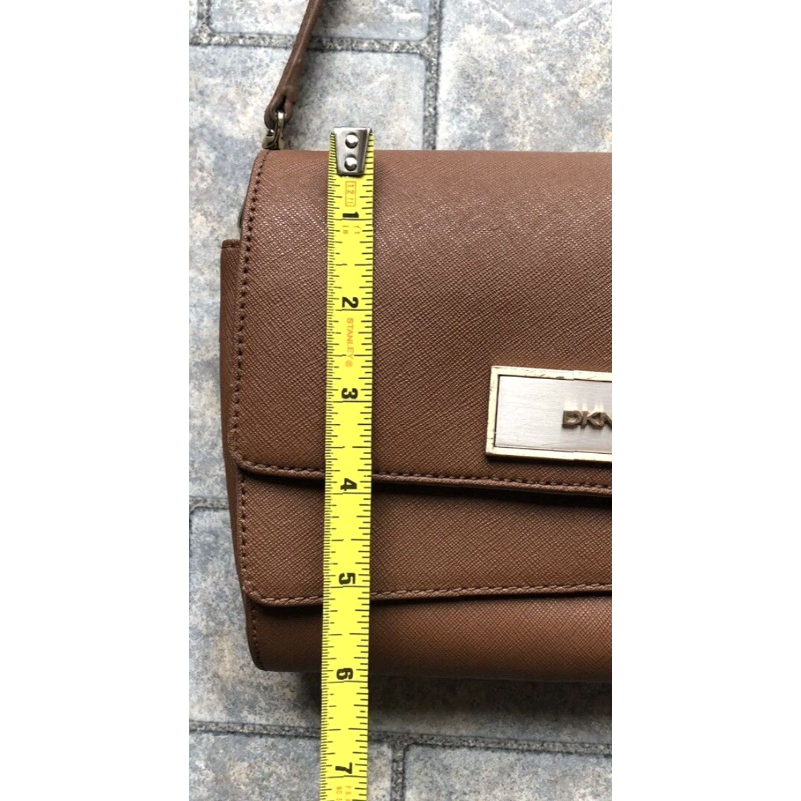 DKNY DKNY Purse Shoulder Bag Brown 4042 100% Genuine Leather 9in x 6in With Strap Womens Vintage? (No N/A) Size ONE SIZE - 6 Thumbnail