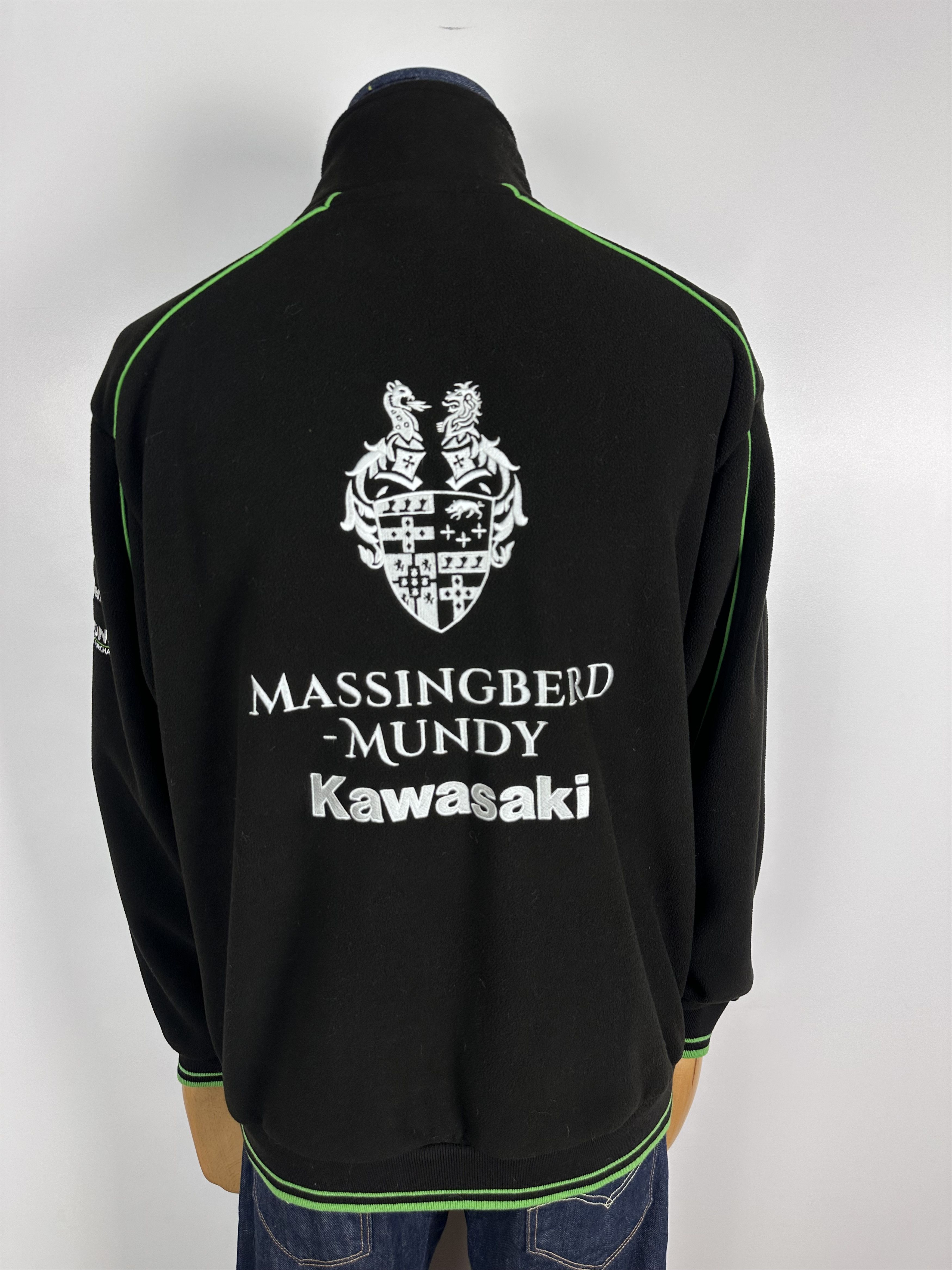 Vintage Kawasaki Massingberd Jacket Black Green Fleece Mens Size L Size US L / EU 52-54 / 3 - 6 Thumbnail