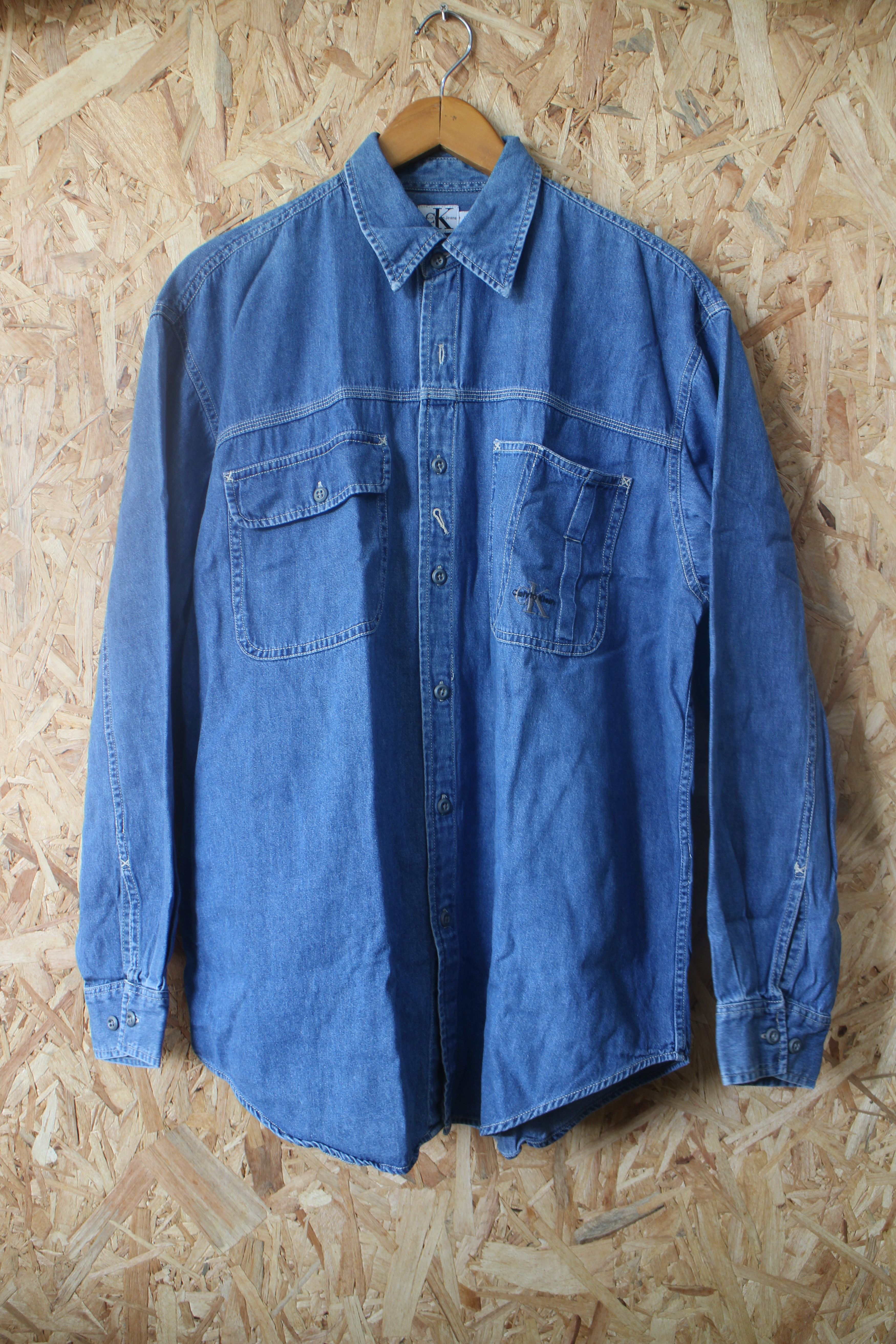 Calvin Klein CK Men Denim Blue Denim Calvin Klein Shirt Size M Size US M / EU 48-50 / 2 - 1 Thumbnail