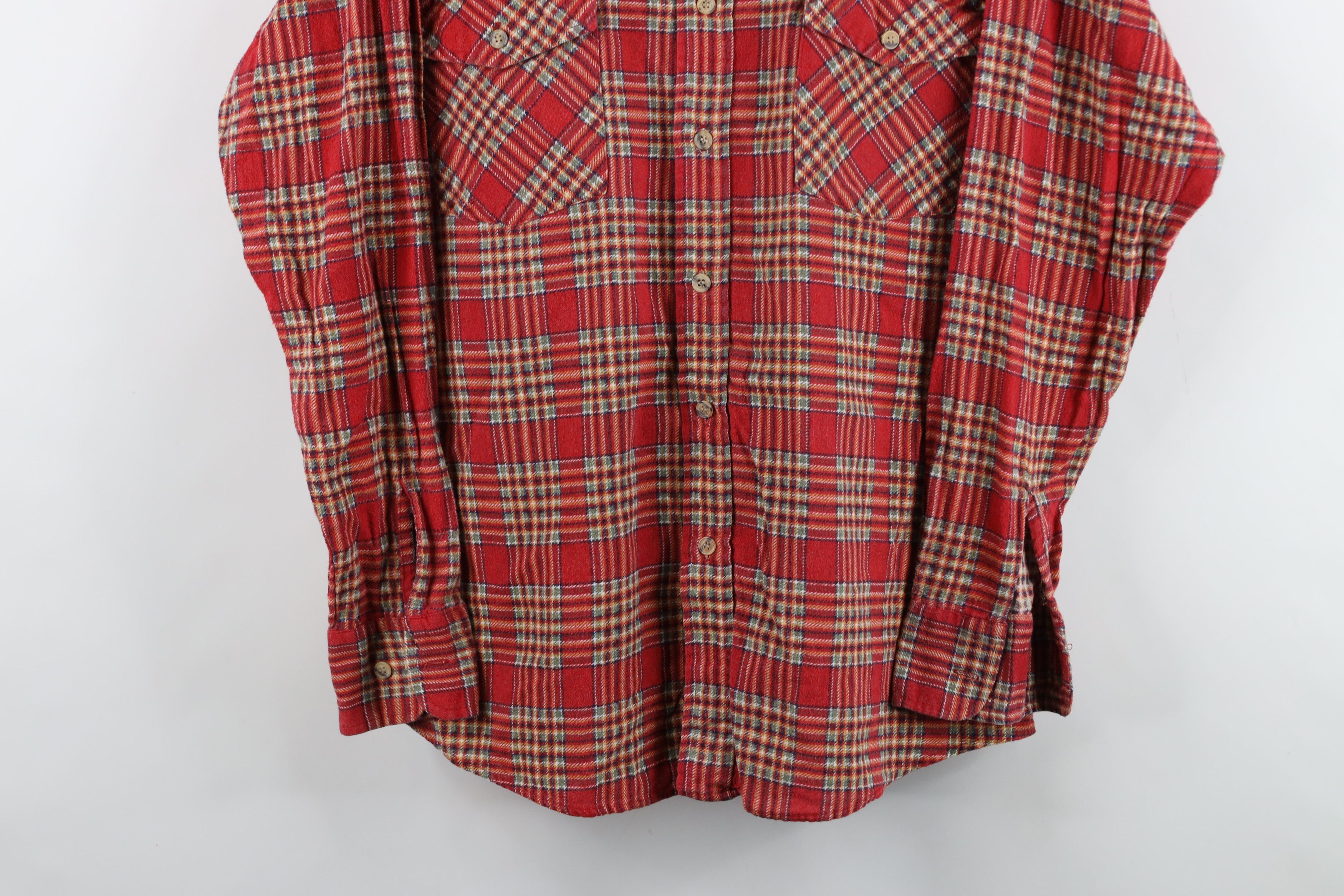 Vintage Vintage 90s Streetwear Pocket Flannel Button Shirt Plaid Size US M / EU 48-50 / 2 - 3 Thumbnail