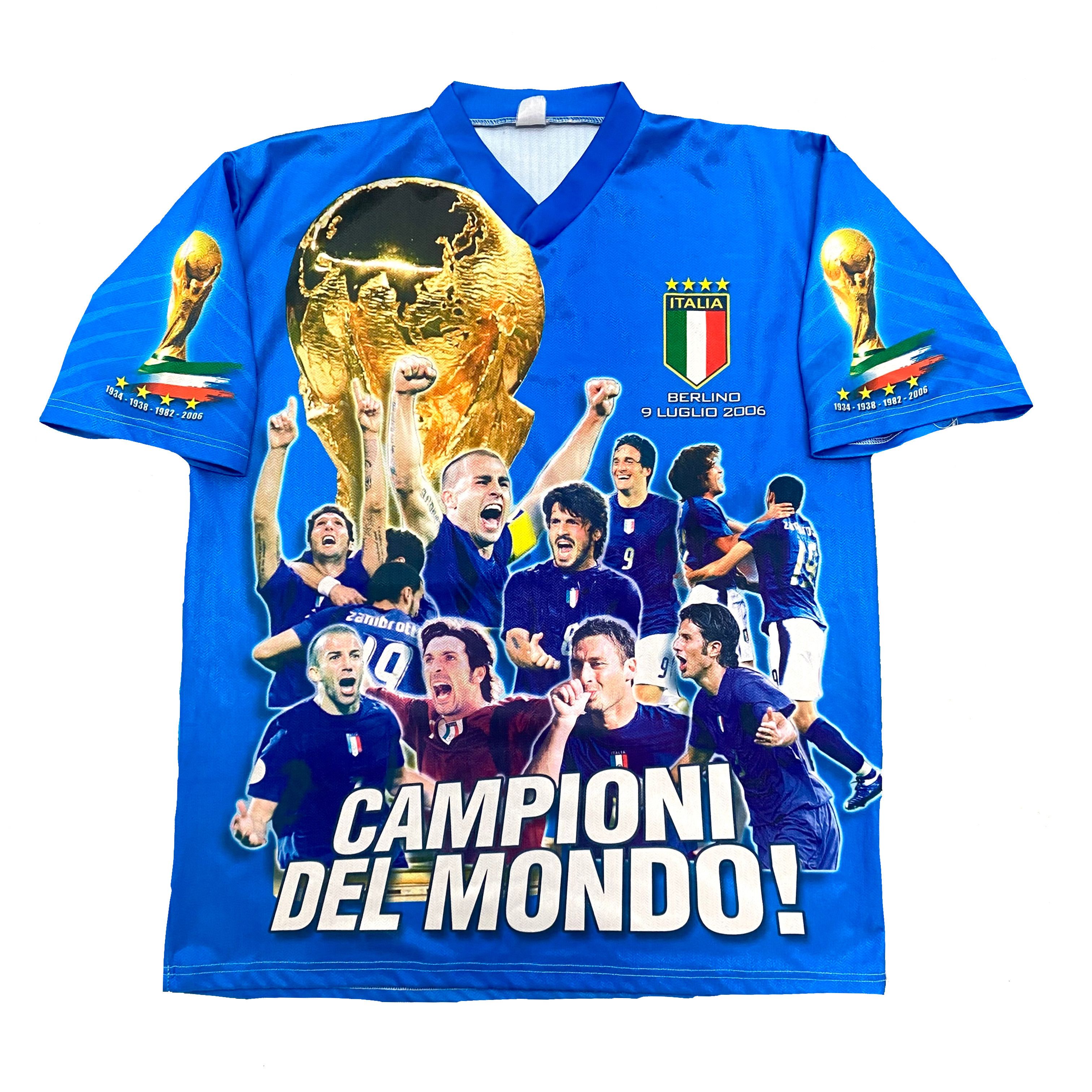Vintage VTG 00s 2006 Itlay World Cup AOP Soccer Jersey Football Size US L / EU 52-54 / 3 - 1 Thumbnail