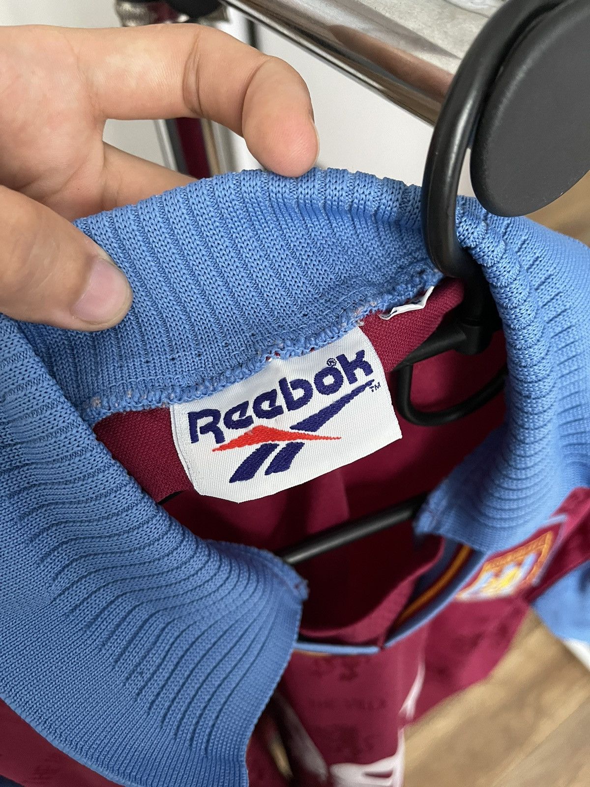 Reebok 1995/1996 Reebok Aston Villa Vintage Soccer Jersey T-Shirt Size US L / EU 52-54 / 3 - 7 Thumbnail