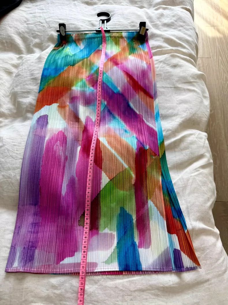 Issey Miyake Issey Miyake size:3 Colorful ink-wash style skirt Size 42" / US 20 - 2 Thumbnail
