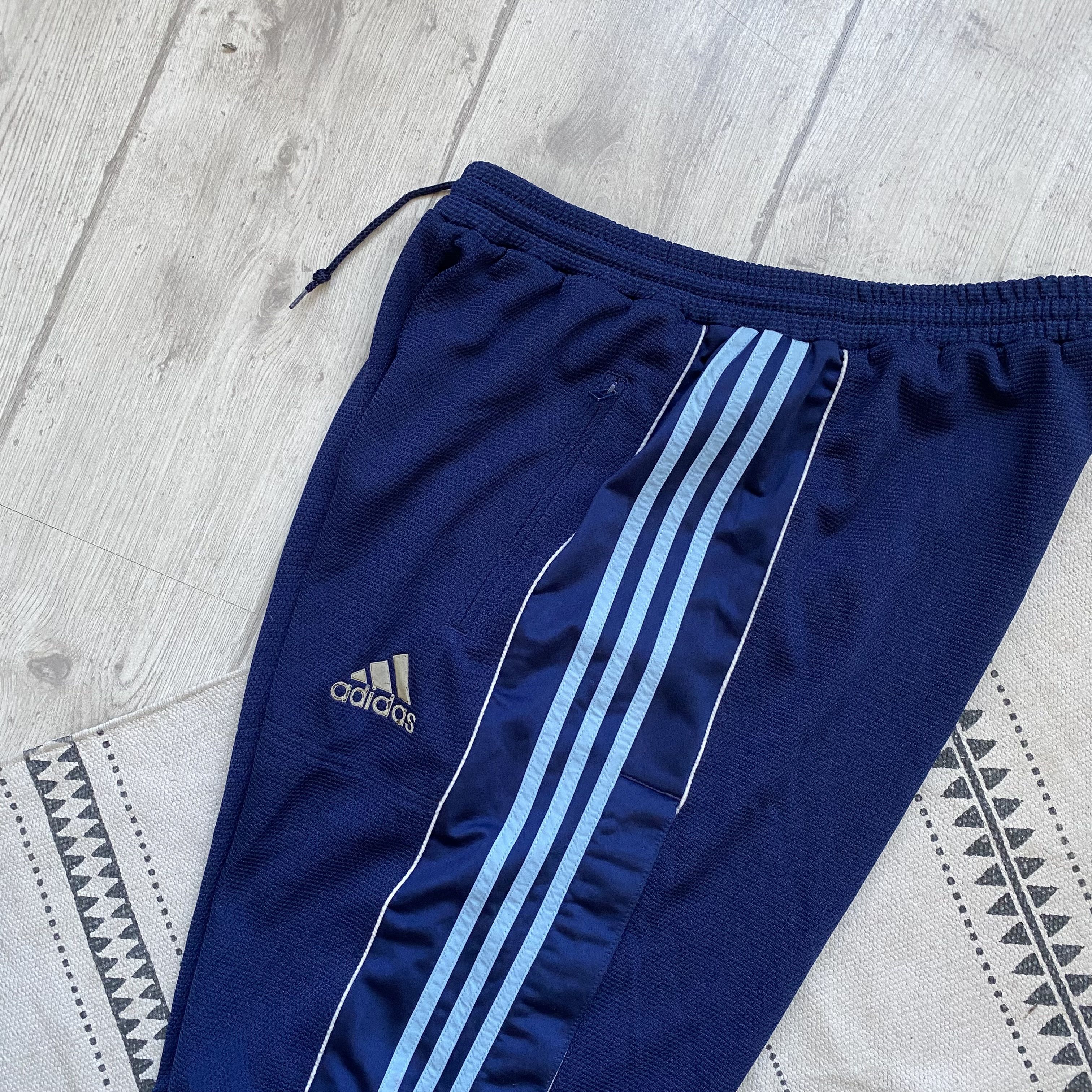 Adidas 🦏 Crazy Vintage Adidas 90s Nylon track pants Popper Size US 32 / EU 48 - 12 Thumbnail