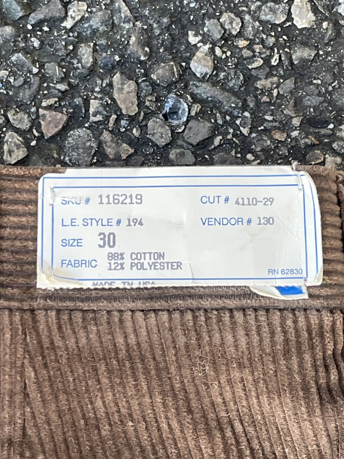 Lands' End NWT 90s Lands' End Men's Corduroy Flat Front Pants 30x36 Size US 30 / EU 46 - 10 Thumbnail