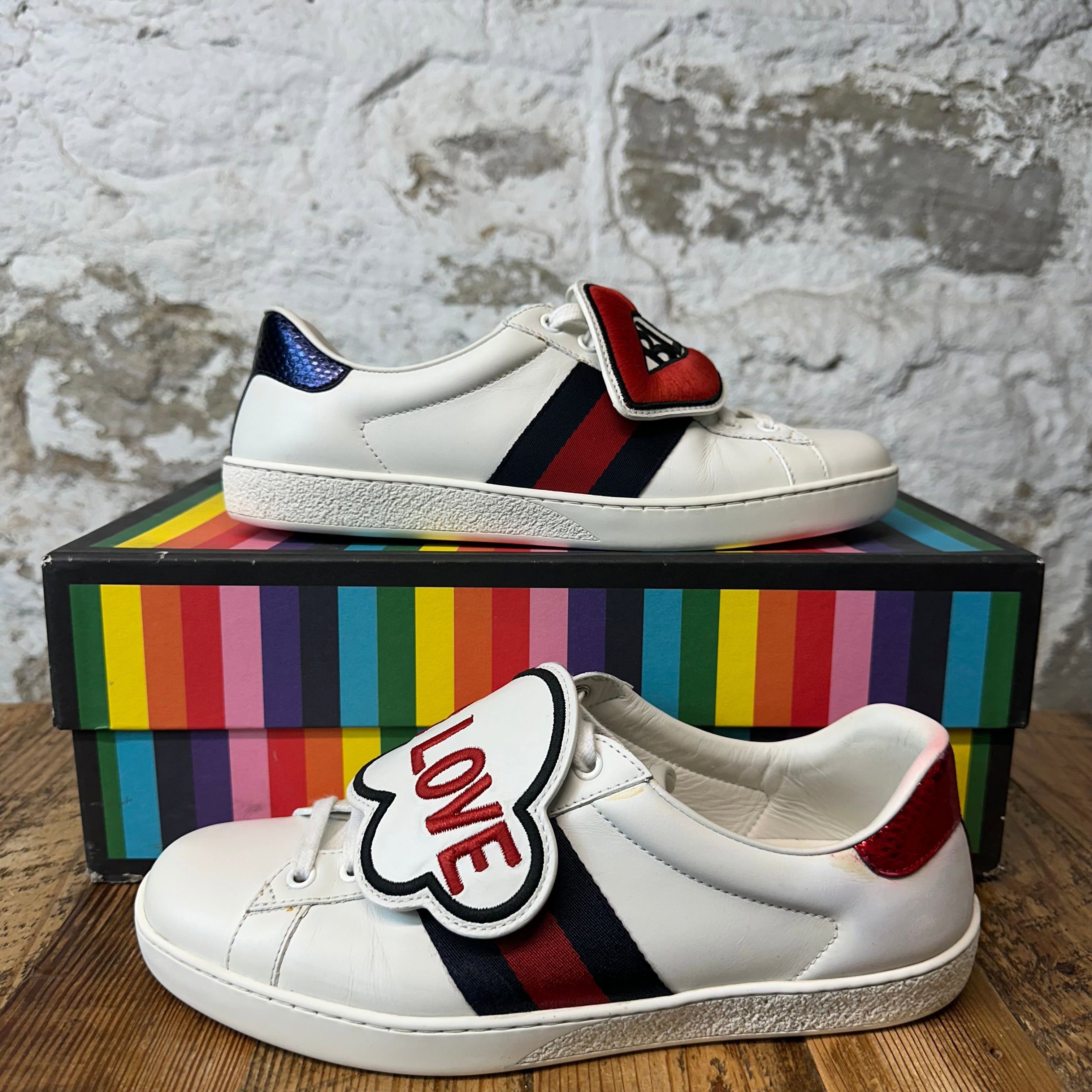 Gucci Gucci Blind For Love White Ace Sneaker Sz 7 Size US 7 / EU 40 - 1 Thumbnail