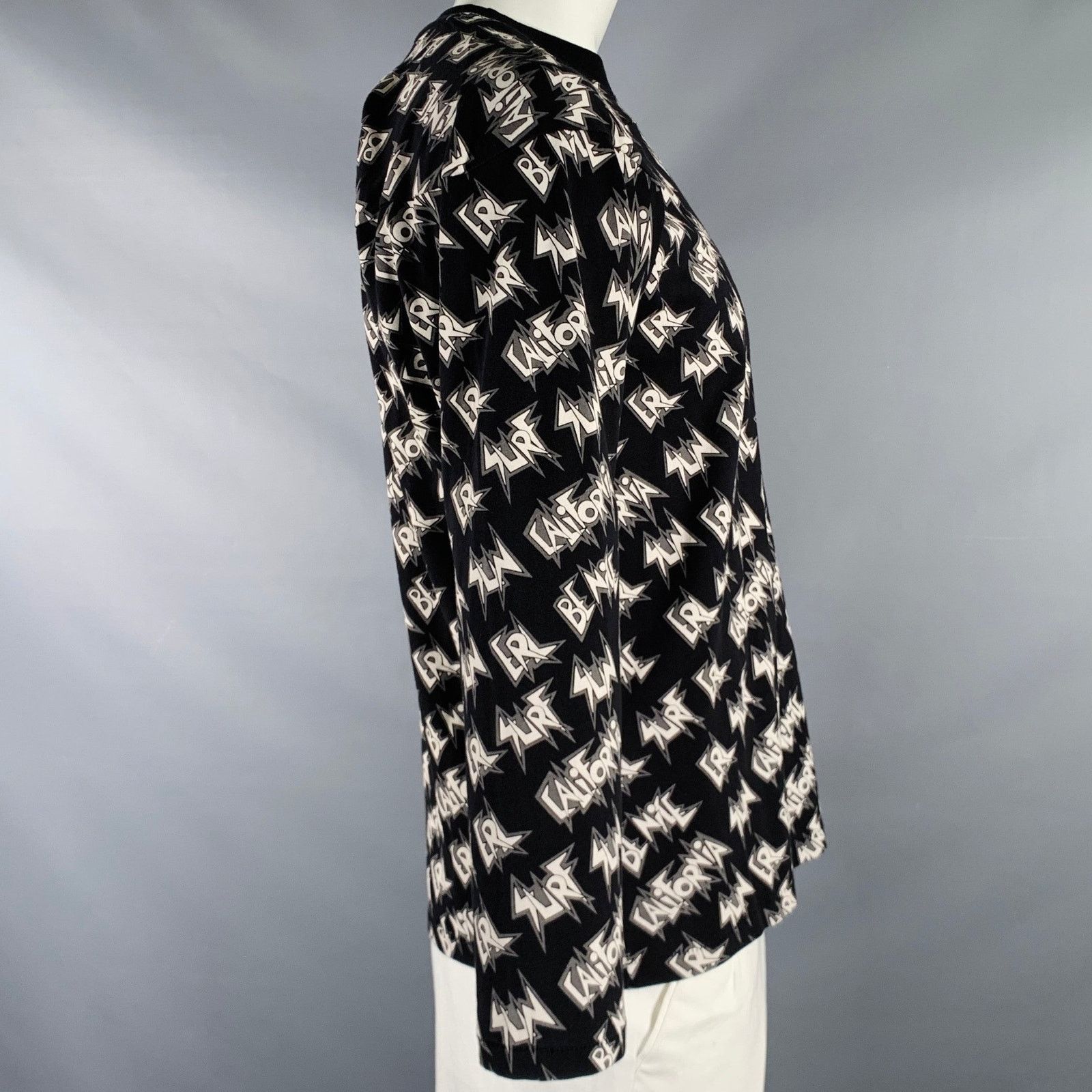 ERL ERL Size XL Black White Graphic Cotton Crew Neck Pullover Size US XL / EU 56 / 4 - 3 Thumbnail