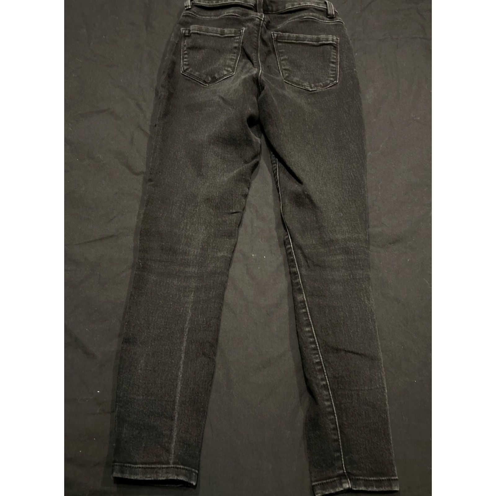 Vintage Blue Spice Jeans Juniors Size 1 Black Cotton Blend Denim Ankle Slim 24.5in Inseam Womens Ladies B17 Size 25" / US 0 / IT 36 - 3 Thumbnail