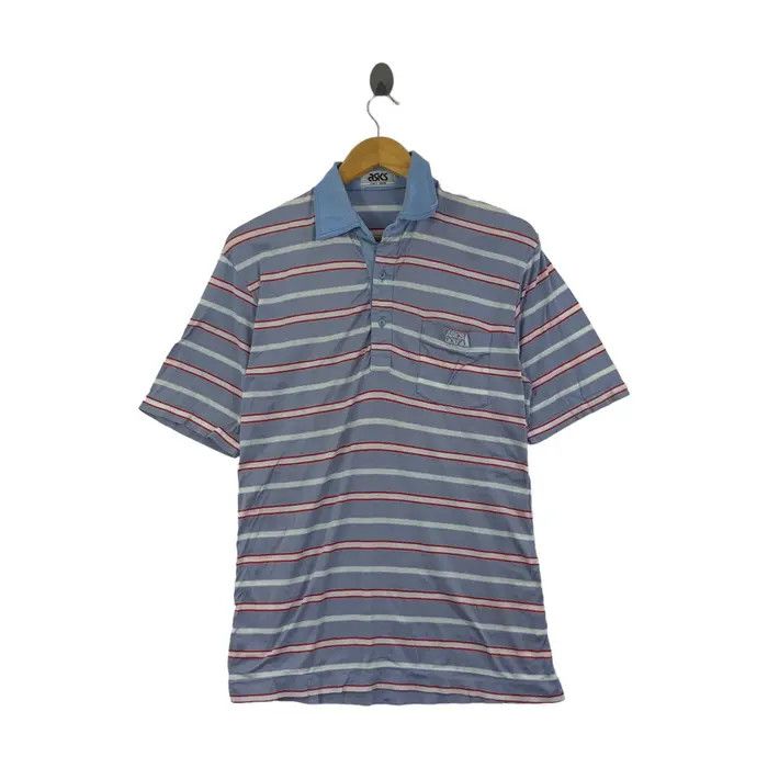 Asics Vintage ASICS JAPAN GOLF Collection Striped Polo Tee Shirt Size US M / EU 48-50 / 2 - 1 Thumbnail