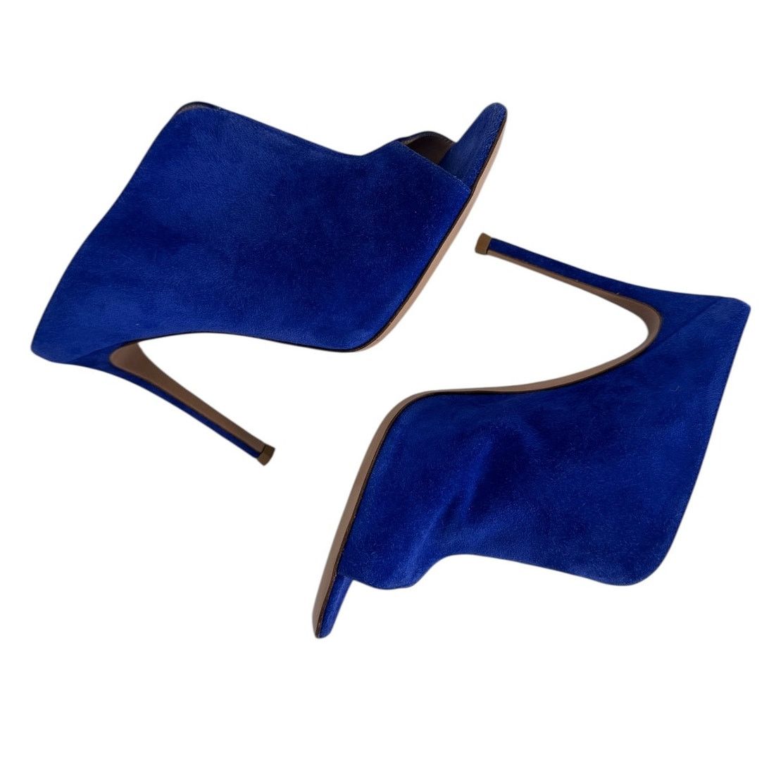 Gianvito Rossi Gianvito Rossi Italy Cobalt Blue Suede Mule Heels Sz 37 Size US 6.5 / IT 36.5 - 8 Thumbnail