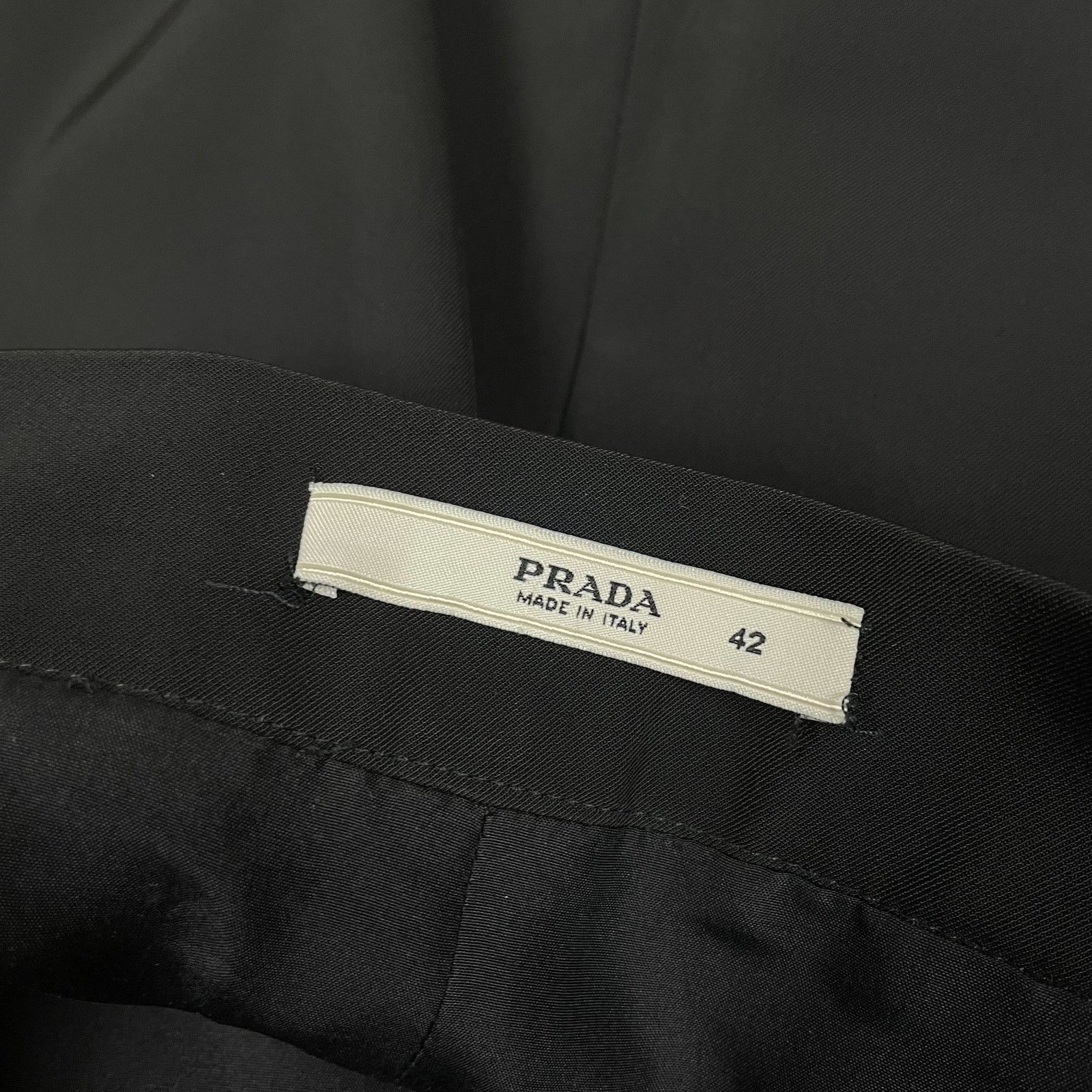 Prada Prada Women's Black Polyester Zipper Pencil Skirt 42 Size 42" / US 20 - 11 Thumbnail