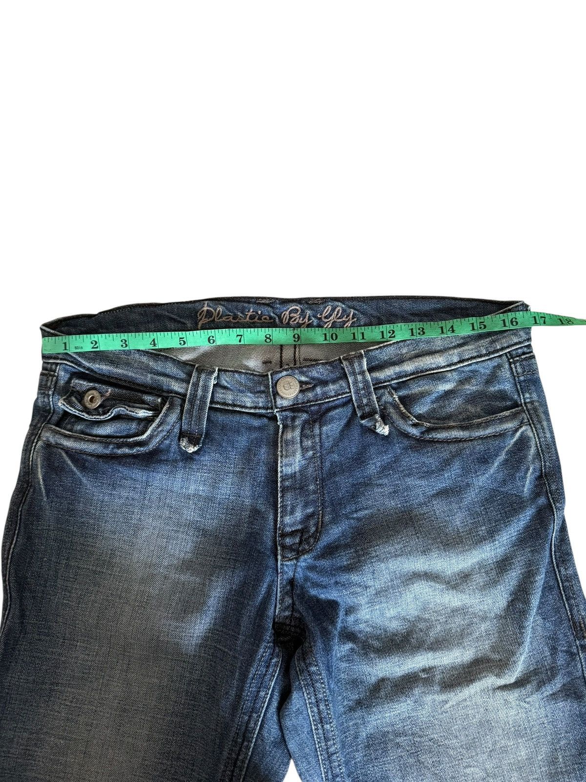 Tornado Mart Flared Jeans Plastic Boy Gly USA Made Nice Design Denim Size US 33 - 10 Thumbnail