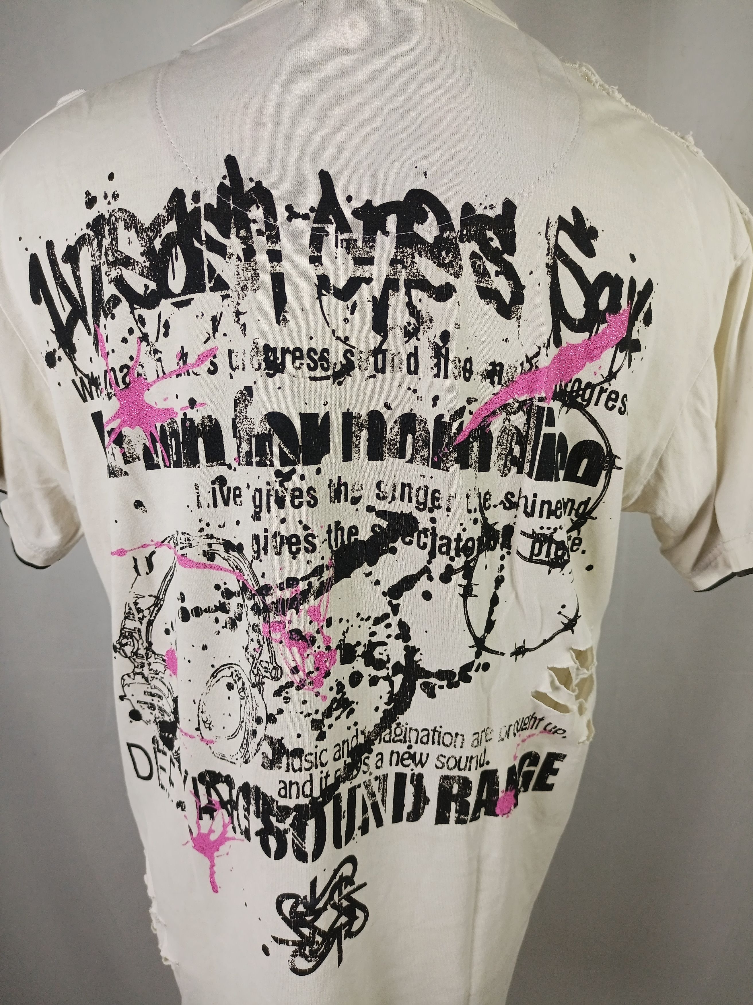 If Six Was Nine × Japanese Brand × Vintage Time Step POEM Print Distressed Tshirt Double Layer Size US XL / EU 56 / 4 - 19 Thumbnail