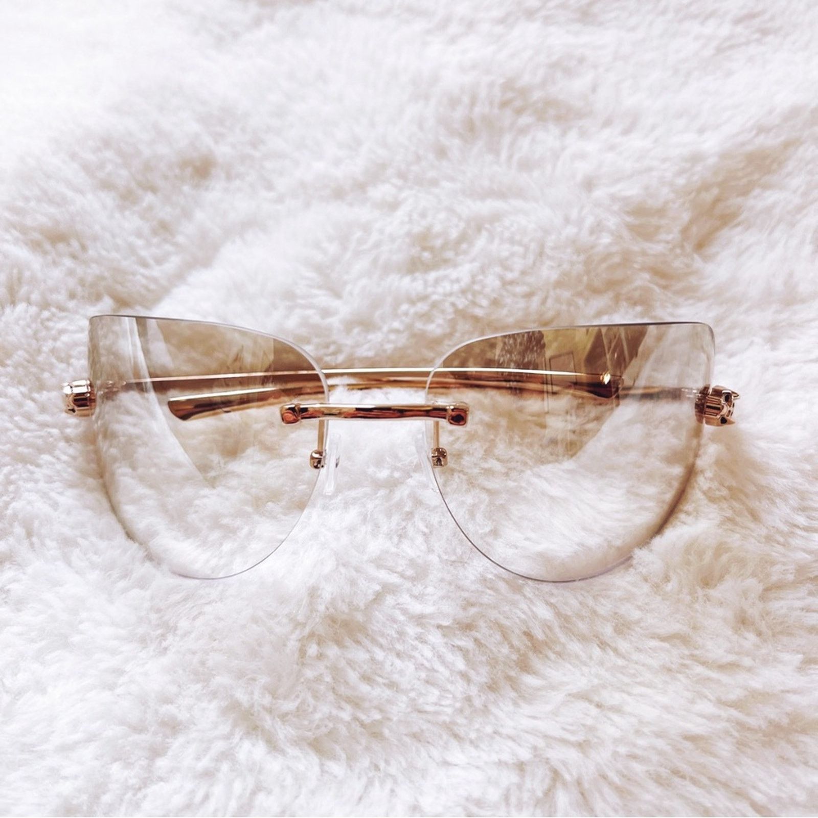 Other Ophelia Clear Floral Chic Sunglasses Size ONE SIZE - 1 Thumbnail