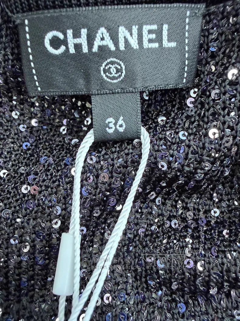 Chanel Chanel Black suspender vest with glitter glitter Size XS / US 0-2 / IT 36-38 - 3 Thumbnail