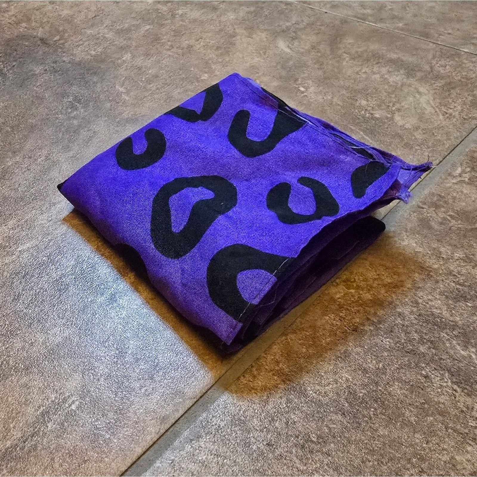 Other Purple Black Animal Printed Bandana Size ONE SIZE - 3 Thumbnail