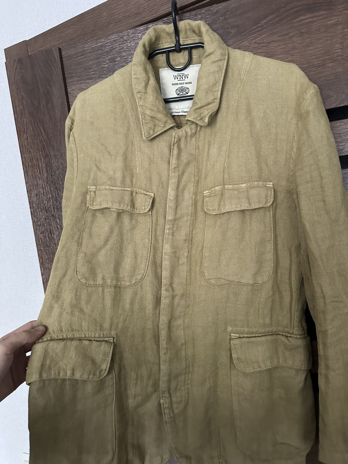 Japanese Brand Work Not Work Artisan Classics Japan Linen Jacket Size US L / EU 52-54 / 3 - 7 Thumbnail