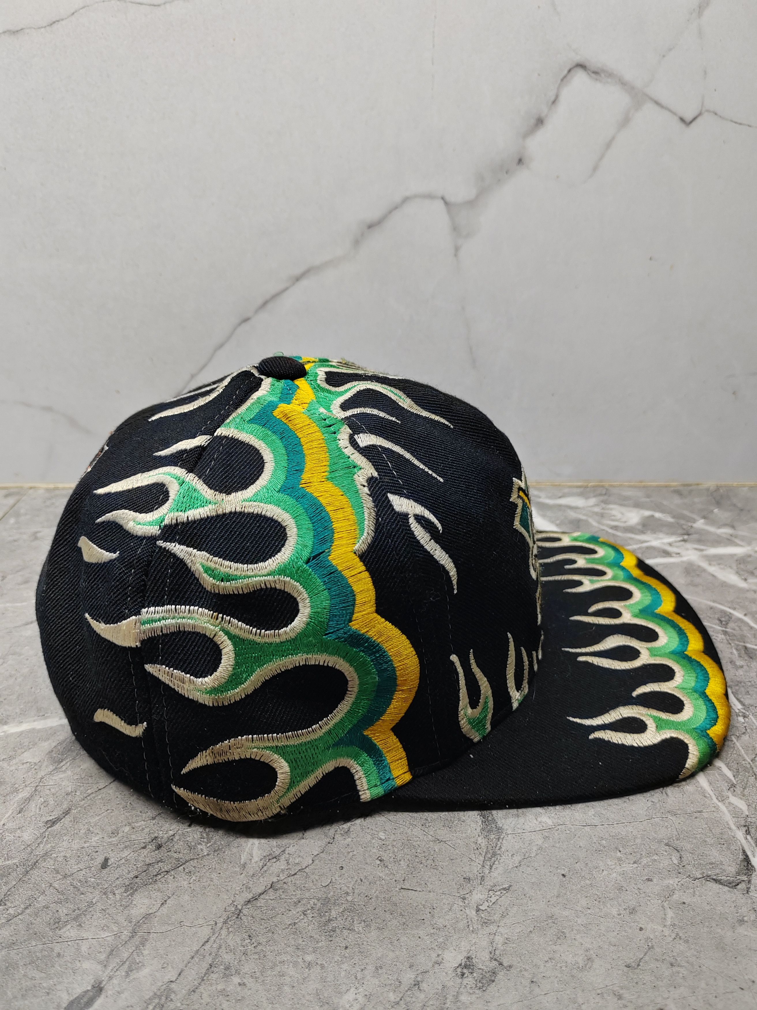 NHL Vintage Mighty Ducks NHL Flames Style Cap Hat Size ONE SIZE - 6 Thumbnail