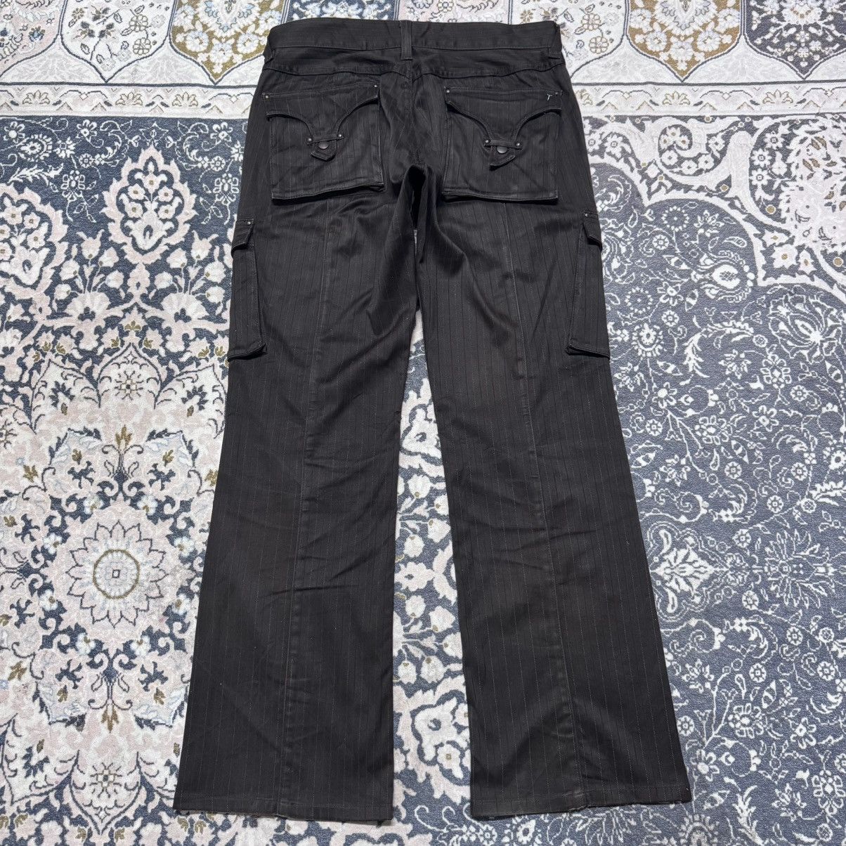 HIDEAWAYS Hideaways Nicole Pinstriped Cargo Pants Flare Size US 34 / EU 50 - 17 Thumbnail
