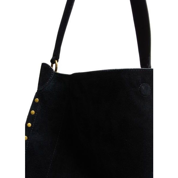 Isabel Marant Isabel Marant Oskan Hobo Soft Gold Stud Black Suede Shoulder Size ONE SIZE - 5 Thumbnail