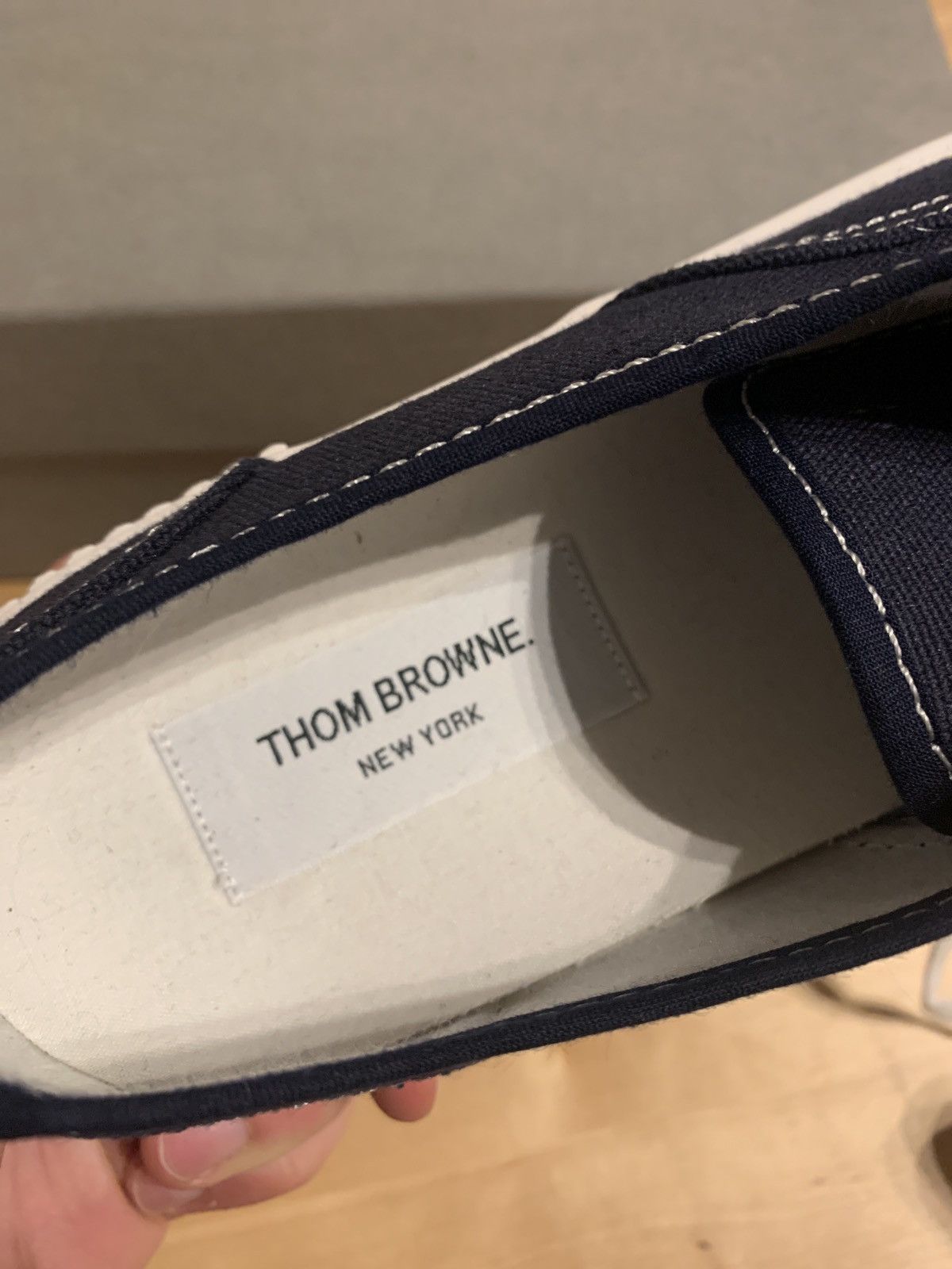 Thom Browne Thom Browne Navy Blu Canvas Sneakers Size US 10.5 / IT 40.5 - 12 Thumbnail