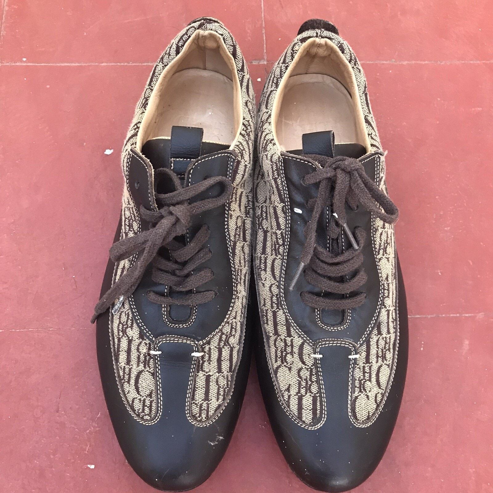 Carolina Herrera Carolina Herrera canvas leather shoes brown WOmen size 9US Size US 9 / IT 39 - 1 Thumbnail