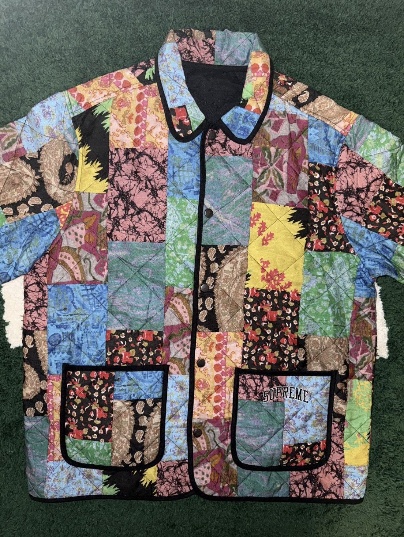 Supreme Supreme Reversible Patchwork Quilted Jacket Size US XL / EU 56 / 4 - 2 Thumbnail