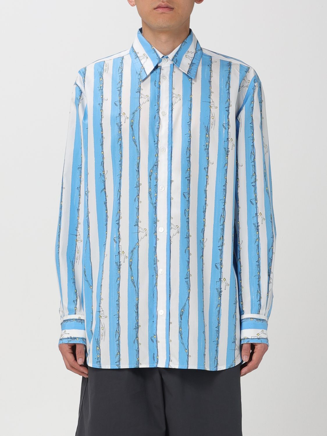 image of Bottega Veneta Shirt Men Blue (Size Medium)