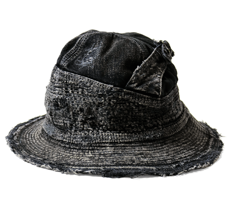 Kapital Black×Black Denim The Old Man and the Sea HAT (Crash Remake) Size ONE SIZE - 9 Thumbnail